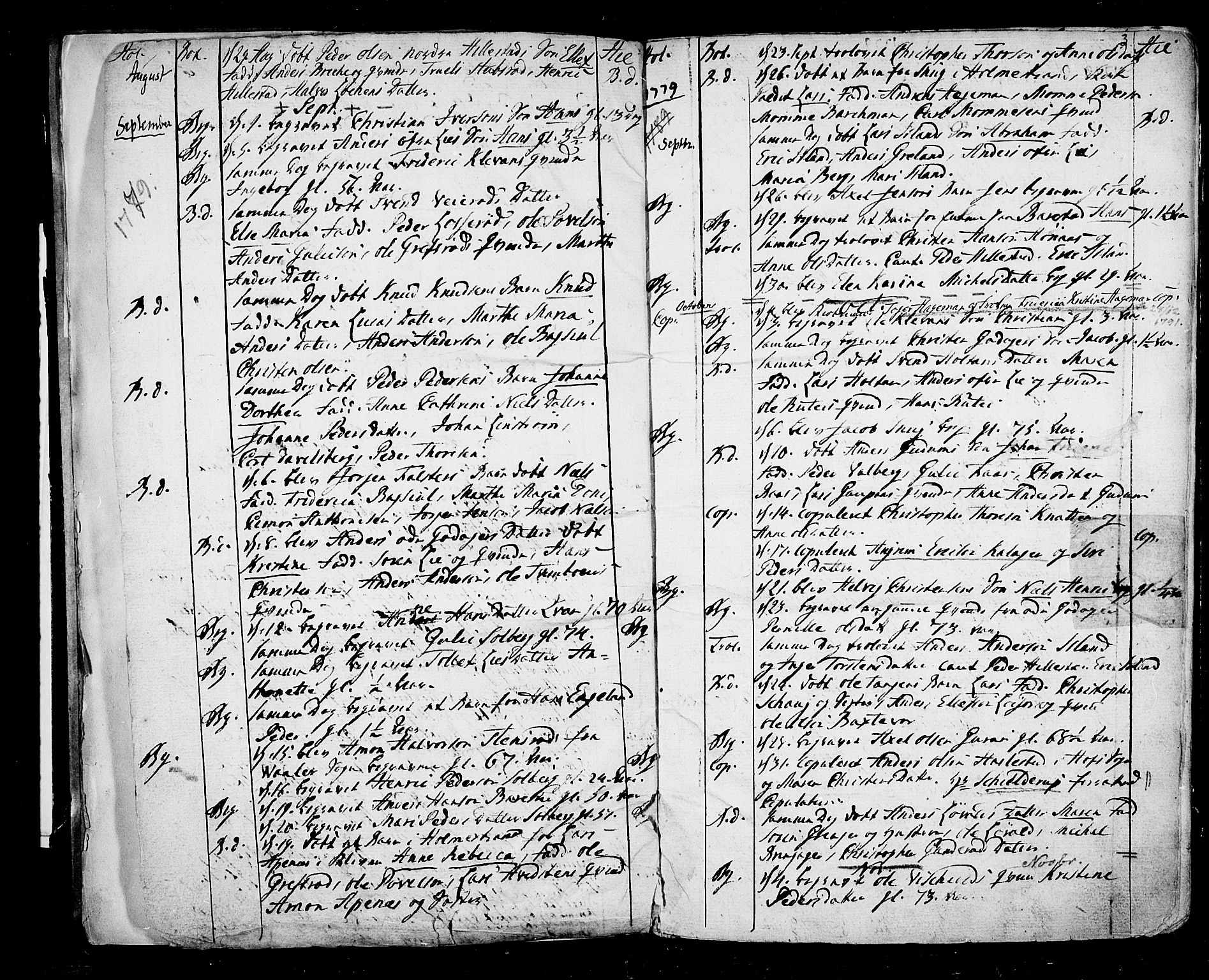 Botne kirkebøker, AV/SAKO-A-340/F/Fa/L0002: Parish register (official) no. I 2, 1779-1791, p. 3