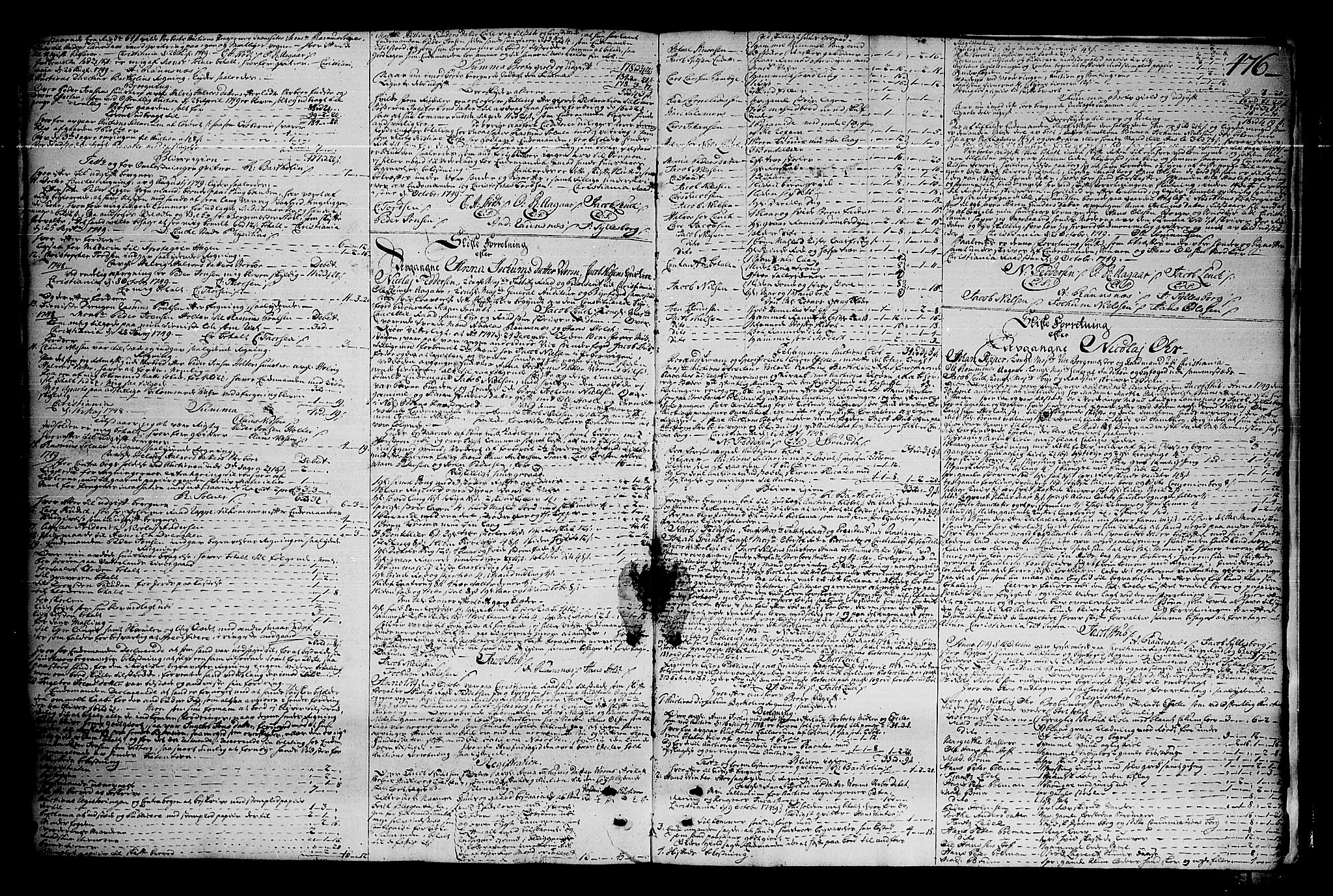 Oslo skifterett, AV/SAO-A-10383/H/Ha/L0009b: Skifteprotokoll, 1741-1749, p. 475b-476a