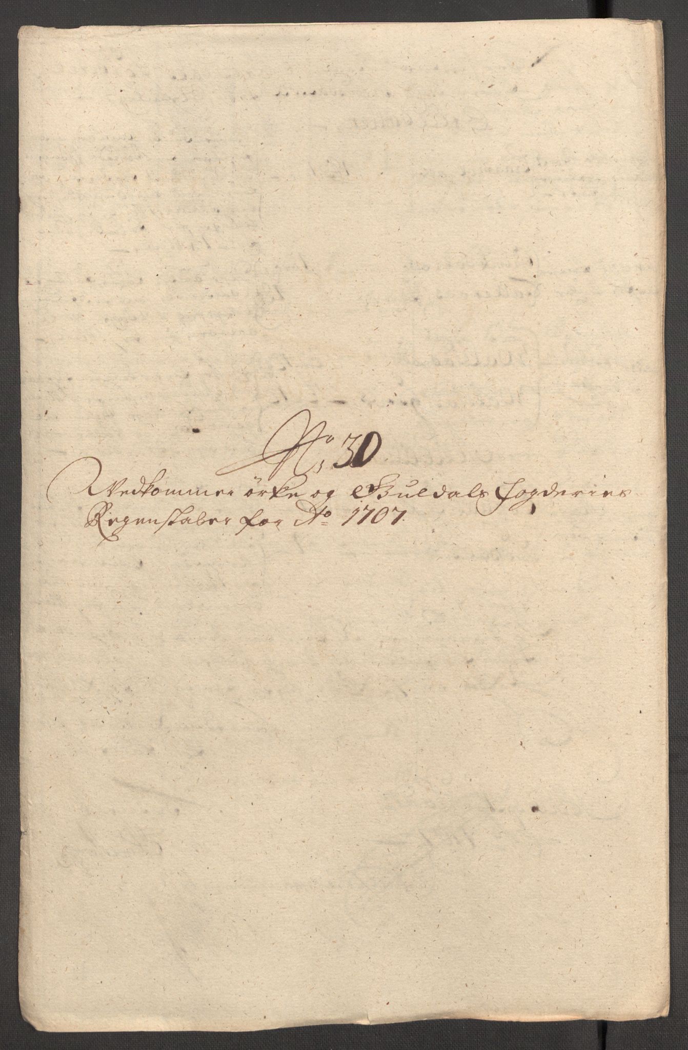 Rentekammeret inntil 1814, Reviderte regnskaper, Fogderegnskap, AV/RA-EA-4092/R60/L3957: Fogderegnskap Orkdal og Gauldal, 1707, p. 363