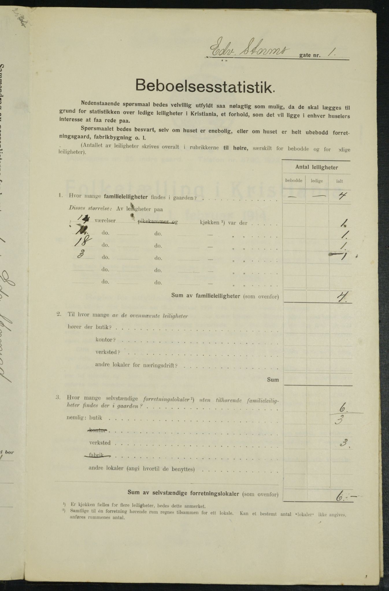 OBA, Municipal Census 1914 for Kristiania, 1914, p. 18866