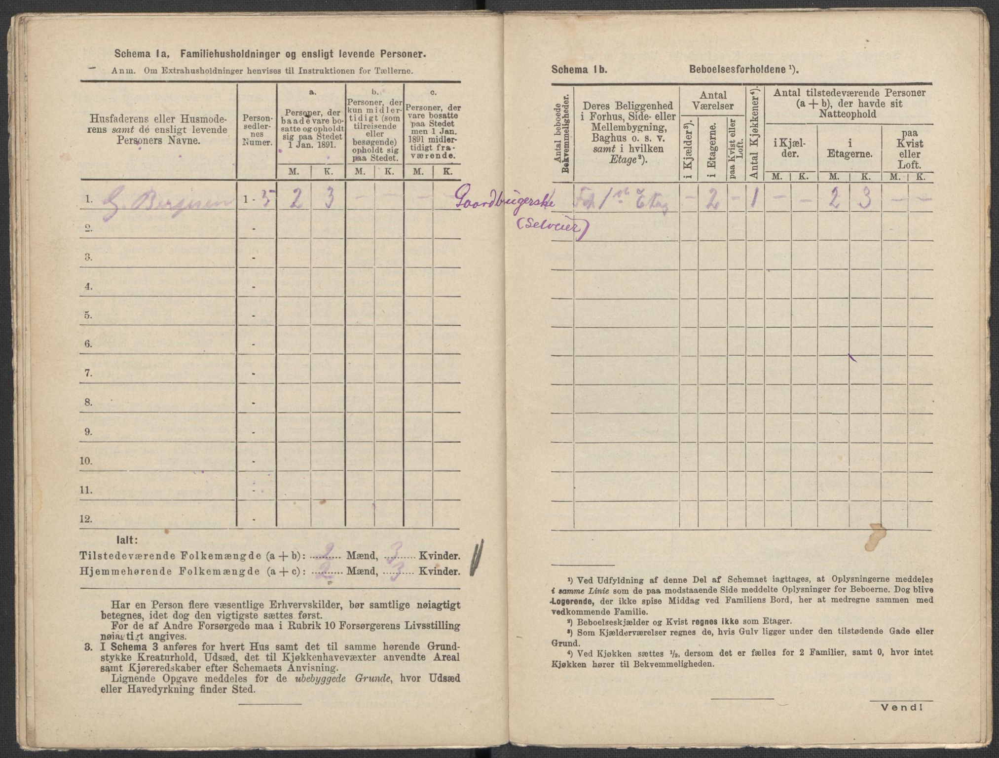 RA, 1891 Census for 1301 Bergen, 1891, p. 2487