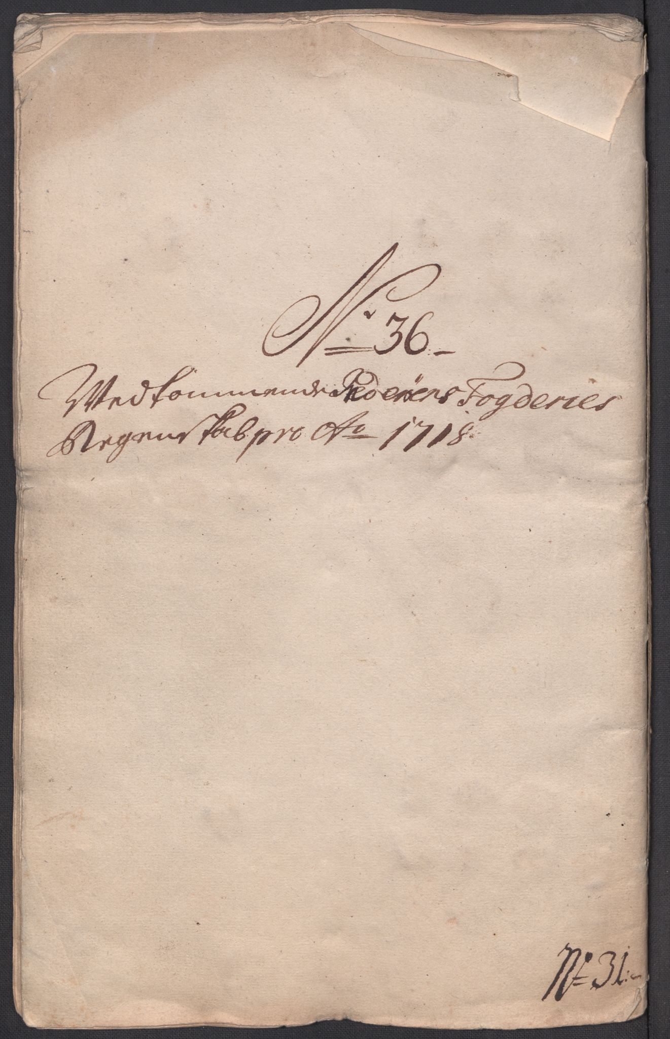Rentekammeret inntil 1814, Reviderte regnskaper, Fogderegnskap, RA/EA-4092/R63/L4326: Fogderegnskap Inderøy, 1718, p. 309