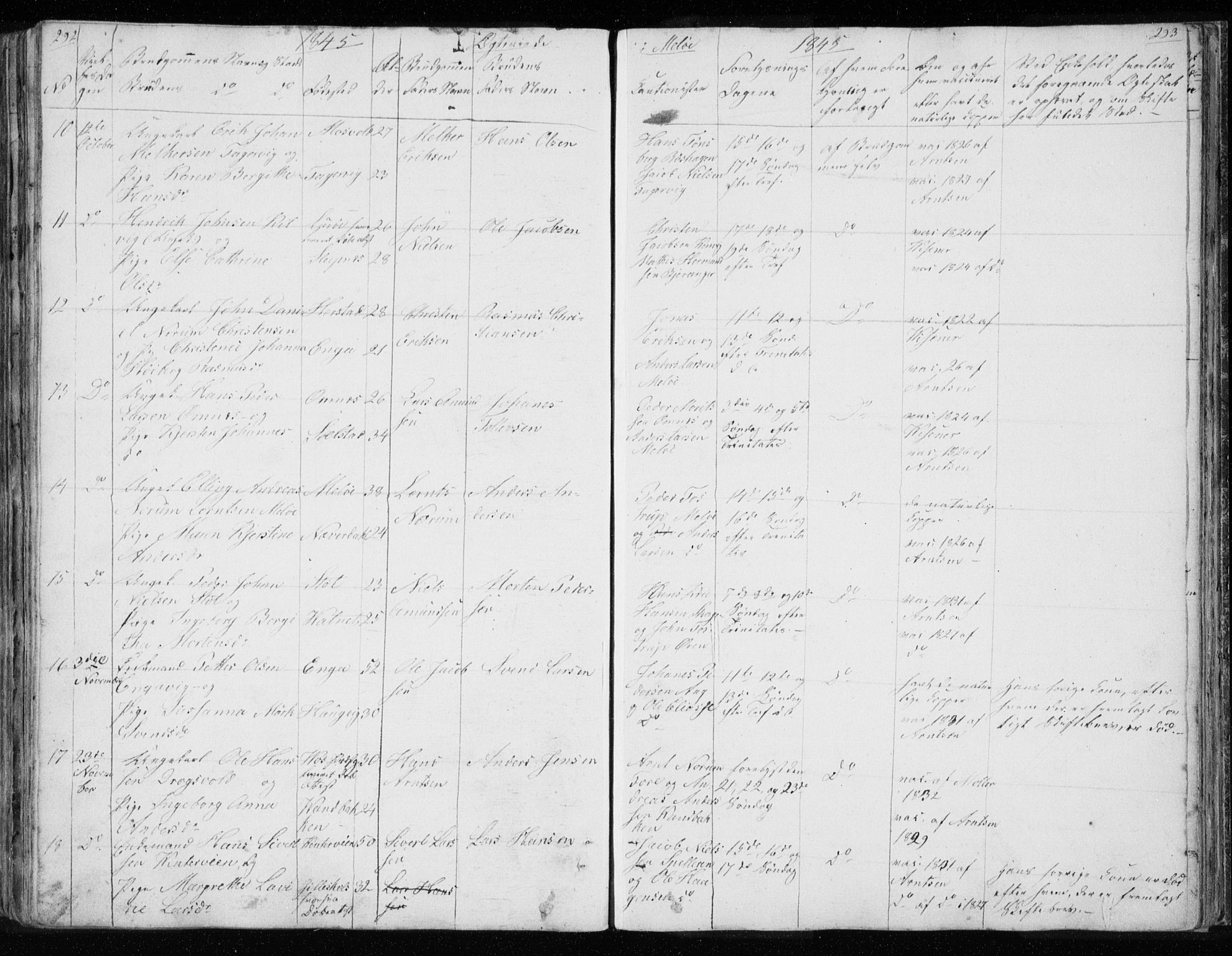 Ministerialprotokoller, klokkerbøker og fødselsregistre - Nordland, SAT/A-1459/843/L0632: Parish register (copy) no. 843C01, 1833-1853, p. 292-293