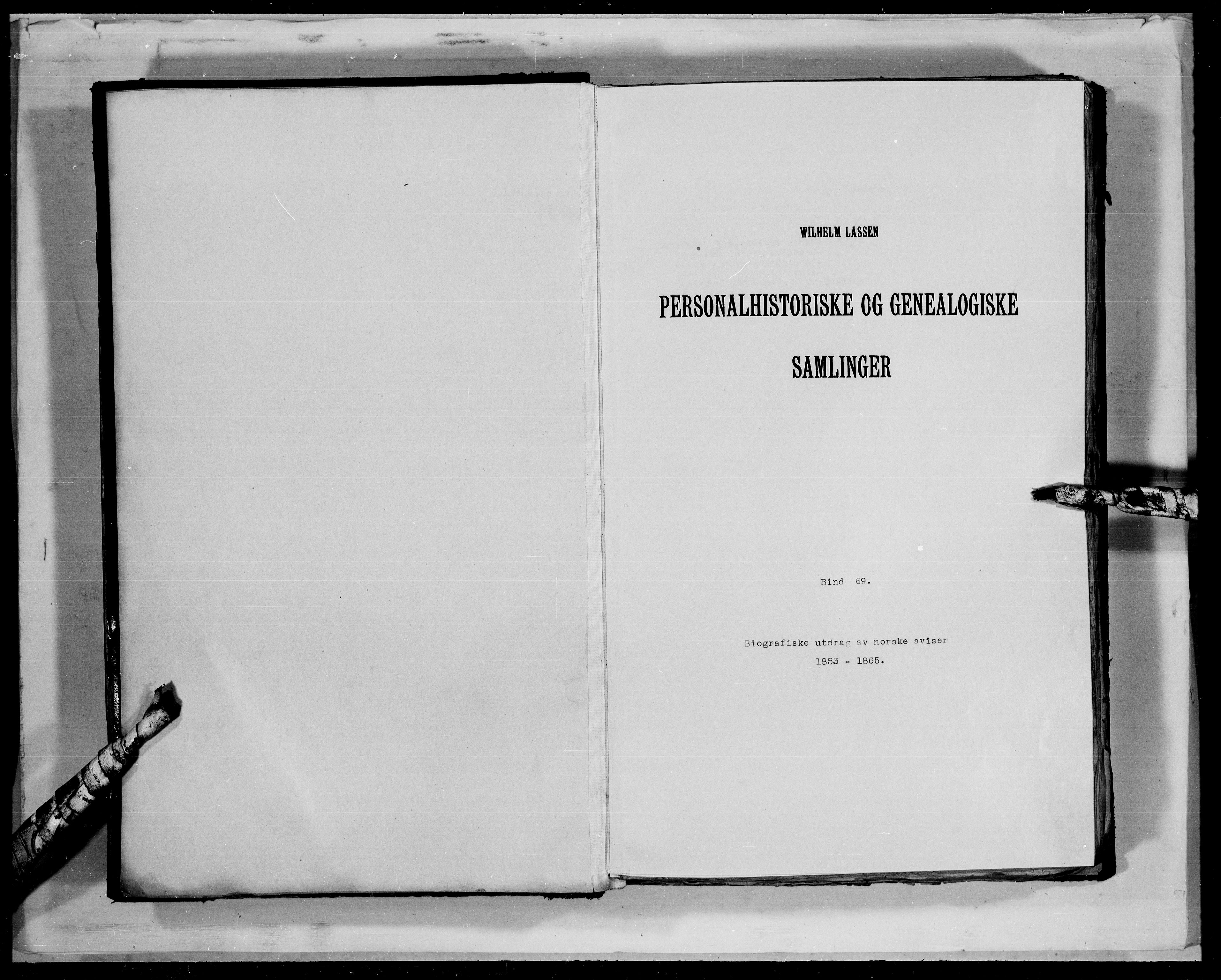 Lassens samlinger, AV/RA-PA-0051/F/Fb/L0069: Biografiske utdrag fra norske aviser 1853-1865, 1853-1865, p. 2