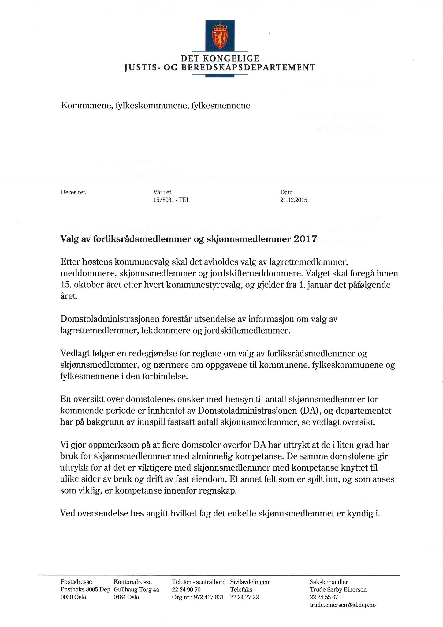 Klæbu Kommune, TRKO/KK/09-VN/L002: Valgnemnda - Møtedokumenter, 2016, p. 11