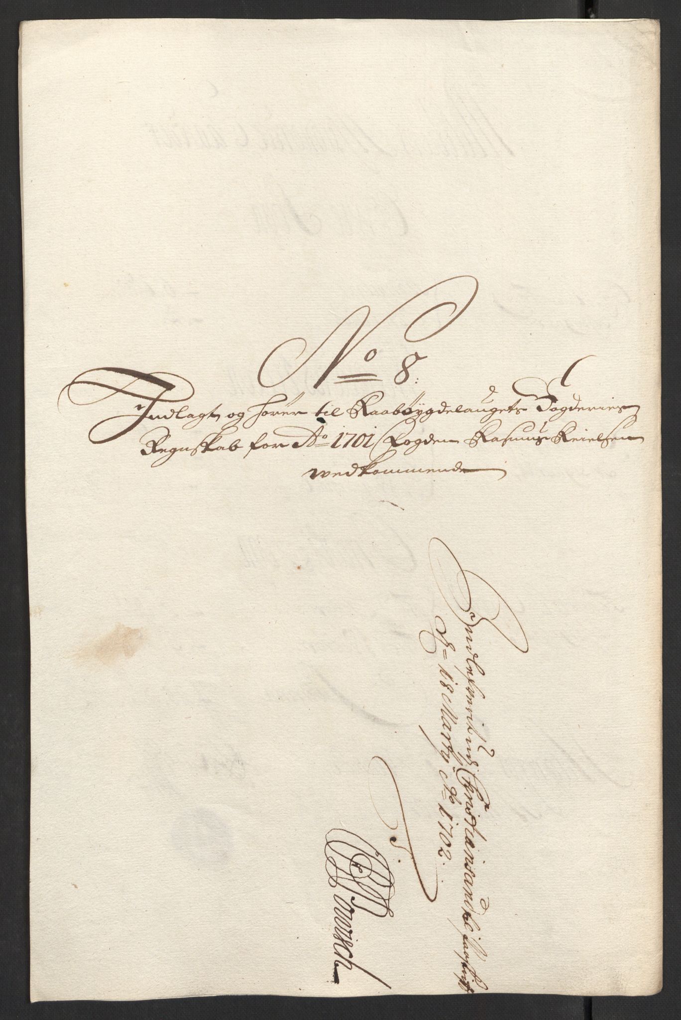 Rentekammeret inntil 1814, Reviderte regnskaper, Fogderegnskap, AV/RA-EA-4092/R40/L2446: Fogderegnskap Råbyggelag, 1700-1702, p. 204