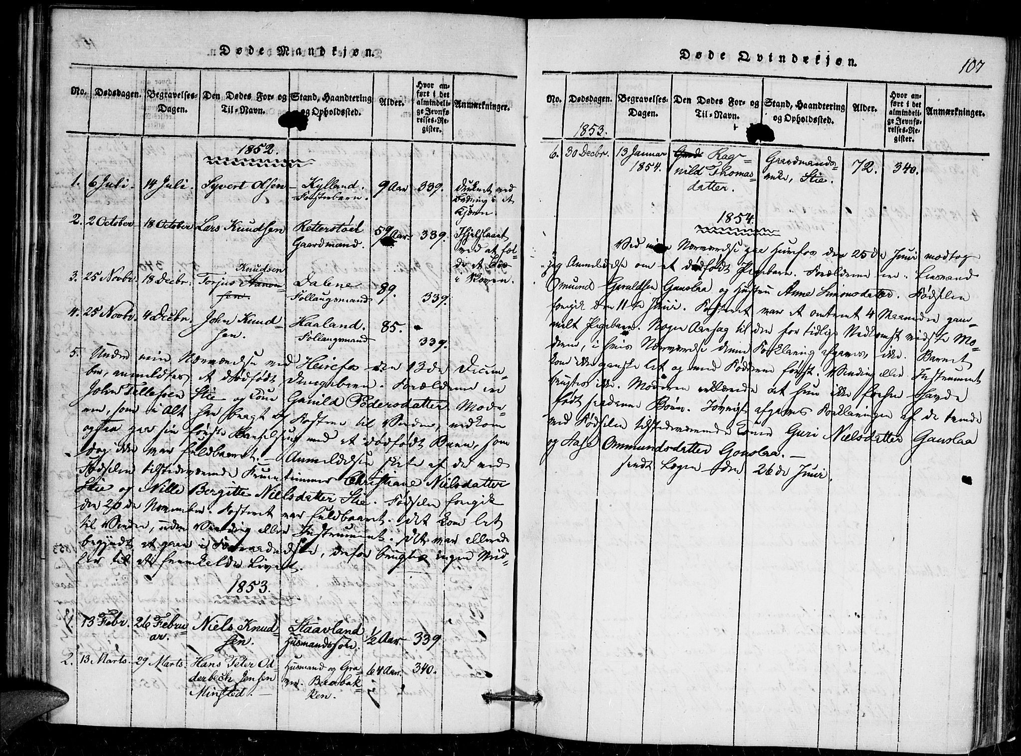 Herefoss sokneprestkontor, AV/SAK-1111-0019/F/Fa/Faa/L0001: Parish register (official) no. A 1, 1816-1860, p. 107