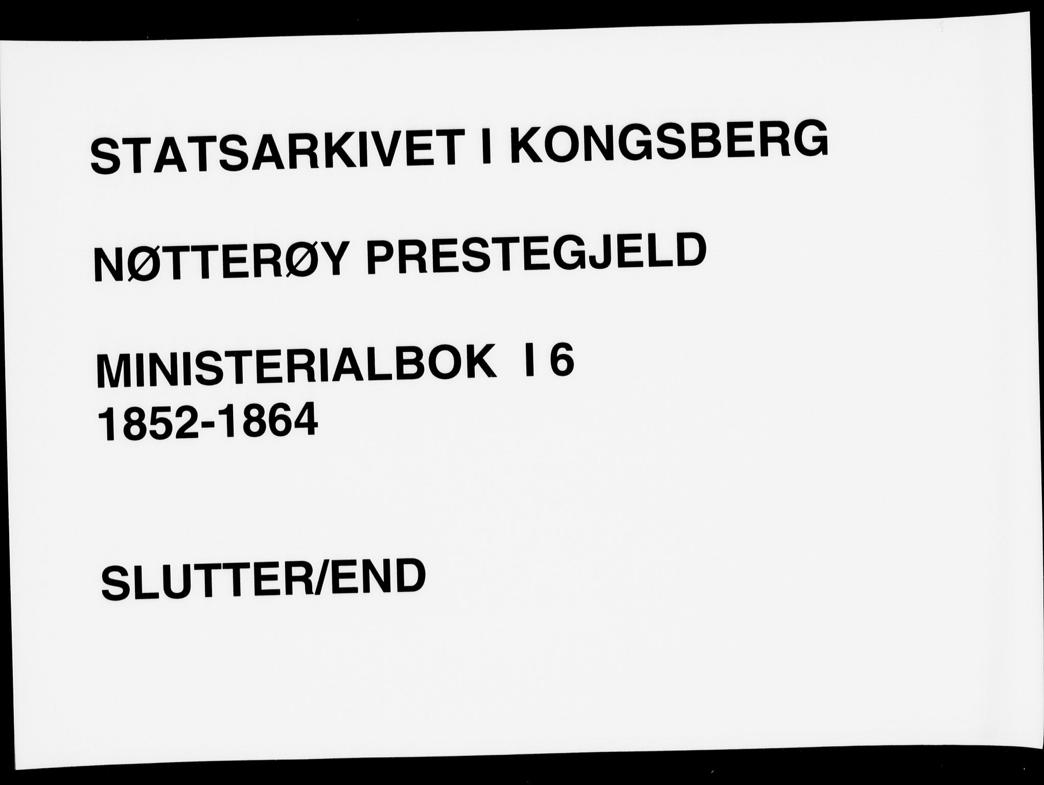 Nøtterøy kirkebøker, AV/SAKO-A-354/F/Fa/L0006: Parish register (official) no. I 6, 1852-1864