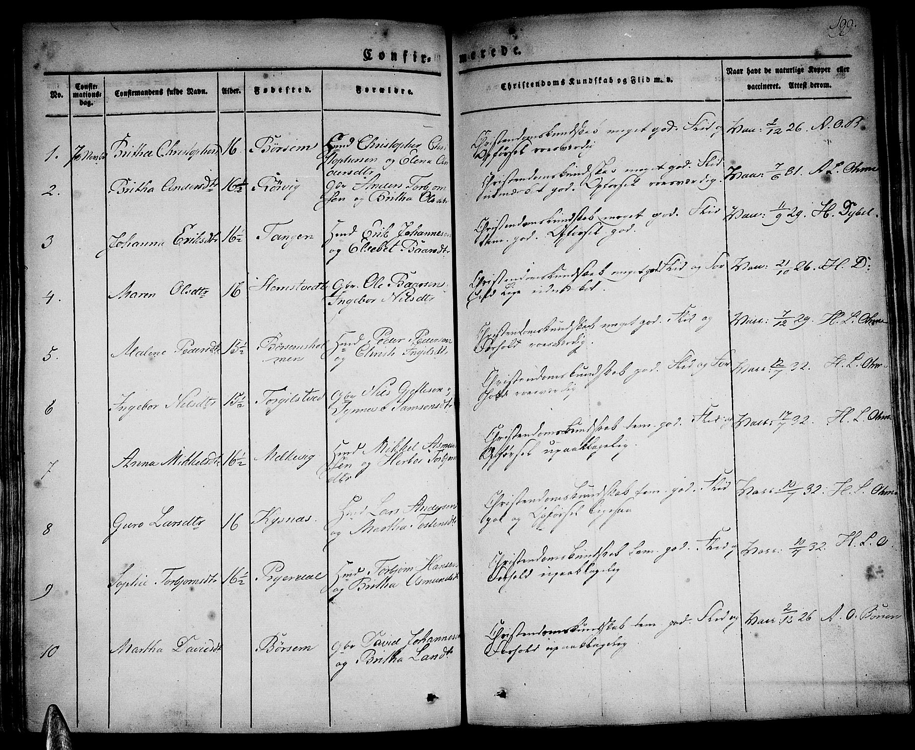 Strandebarm sokneprestembete, AV/SAB-A-78401/H/Haa: Parish register (official) no. A 6, 1826-1843, p. 199