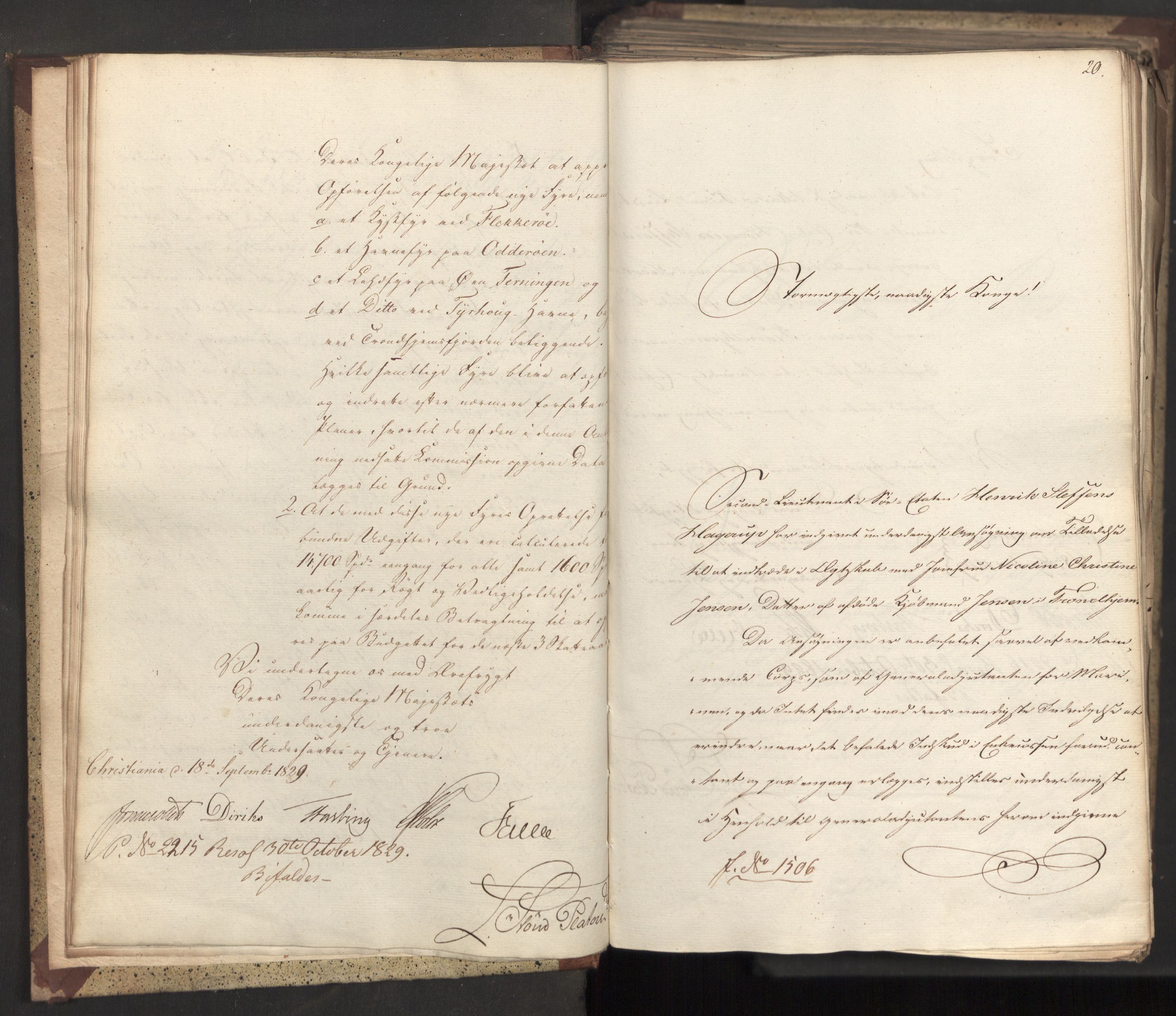 Statsrådsavdelingen i Stockholm, AV/RA-S-1003/D/Da/L0061: Regjeringsinnstillinger nr. 1501-1666, 1829, p. 19