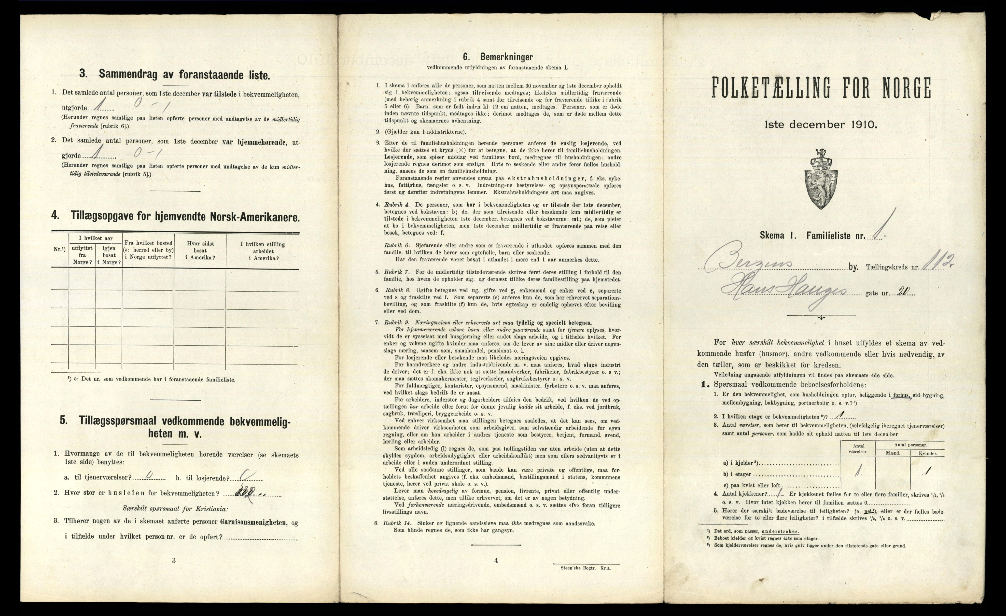 RA, 1910 census for Bergen, 1910, p. 38951