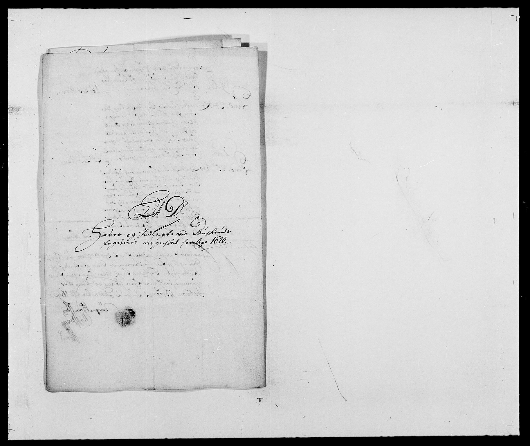 Rentekammeret inntil 1814, Reviderte regnskaper, Fogderegnskap, AV/RA-EA-4092/R25/L1680: Fogderegnskap Buskerud, 1689-1690, p. 289