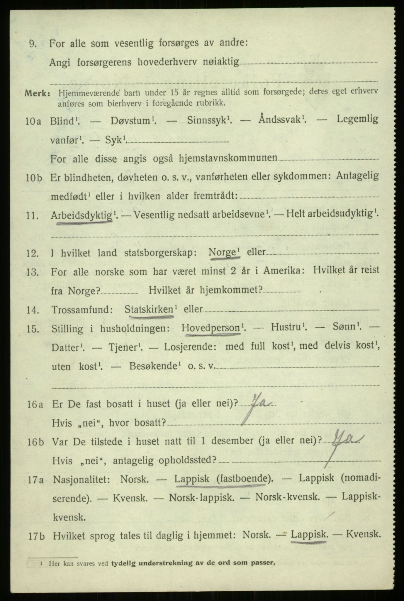 SATØ, 1920 census for Trondenes, 1920, p. 4394