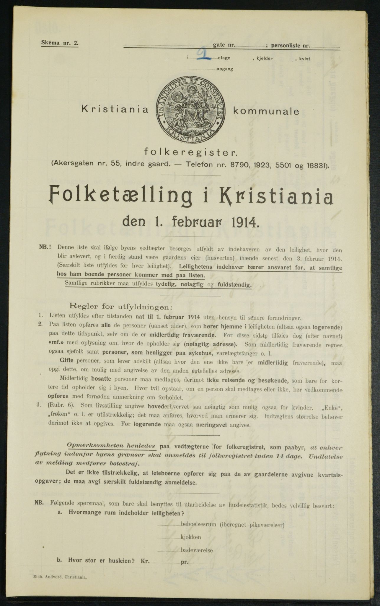 OBA, Municipal Census 1914 for Kristiania, 1914, p. 48893