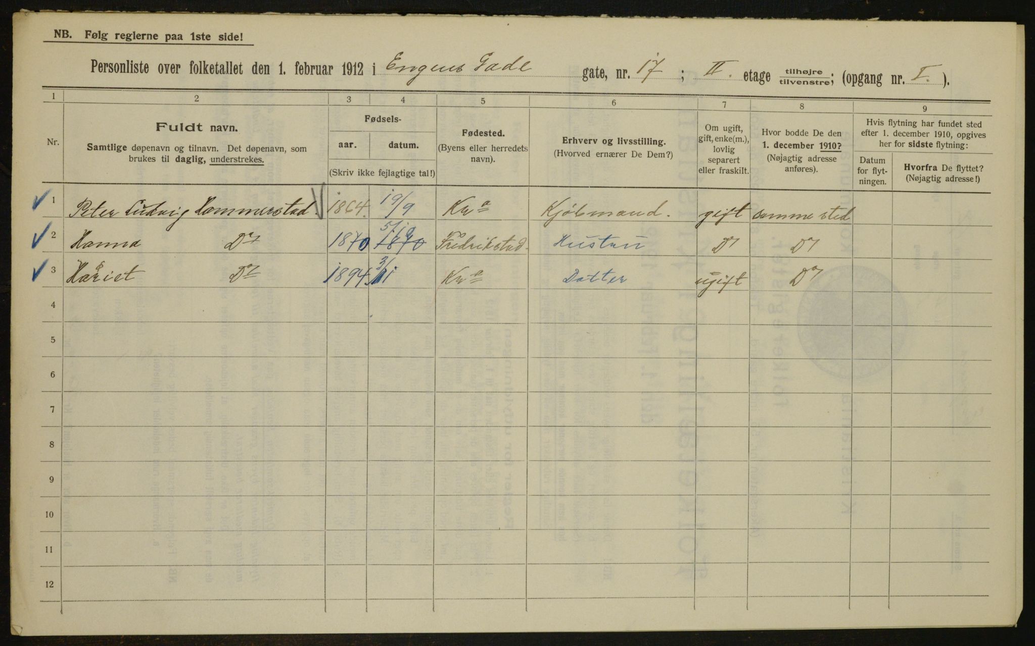 OBA, Municipal Census 1912 for Kristiania, 1912, p. 21880