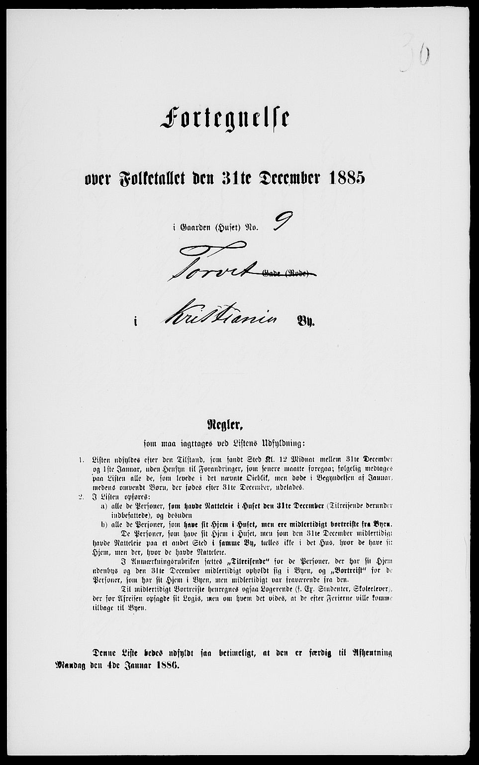 RA, 1885 census for 0301 Kristiania, 1885, p. 265