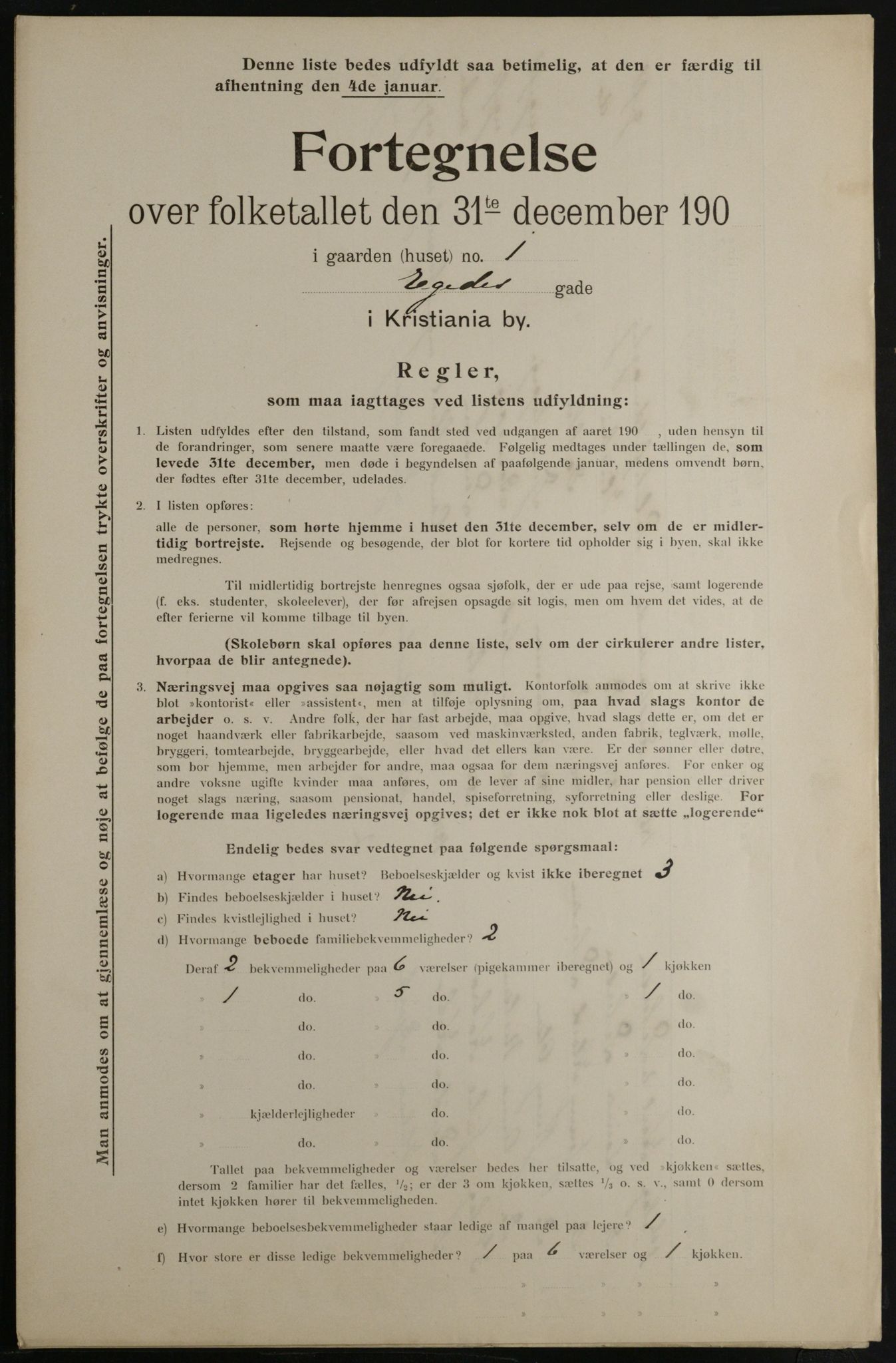 OBA, Municipal Census 1901 for Kristiania, 1901, p. 3020