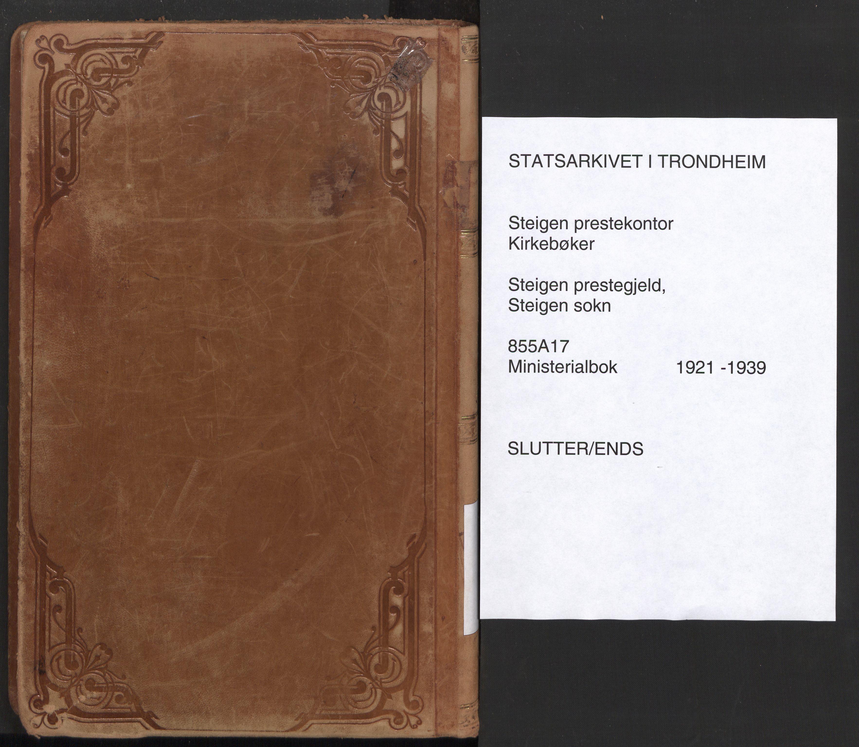 Ministerialprotokoller, klokkerbøker og fødselsregistre - Nordland, AV/SAT-A-1459/855/L0810: Parish register (official) no. 855A17, 1921-1939