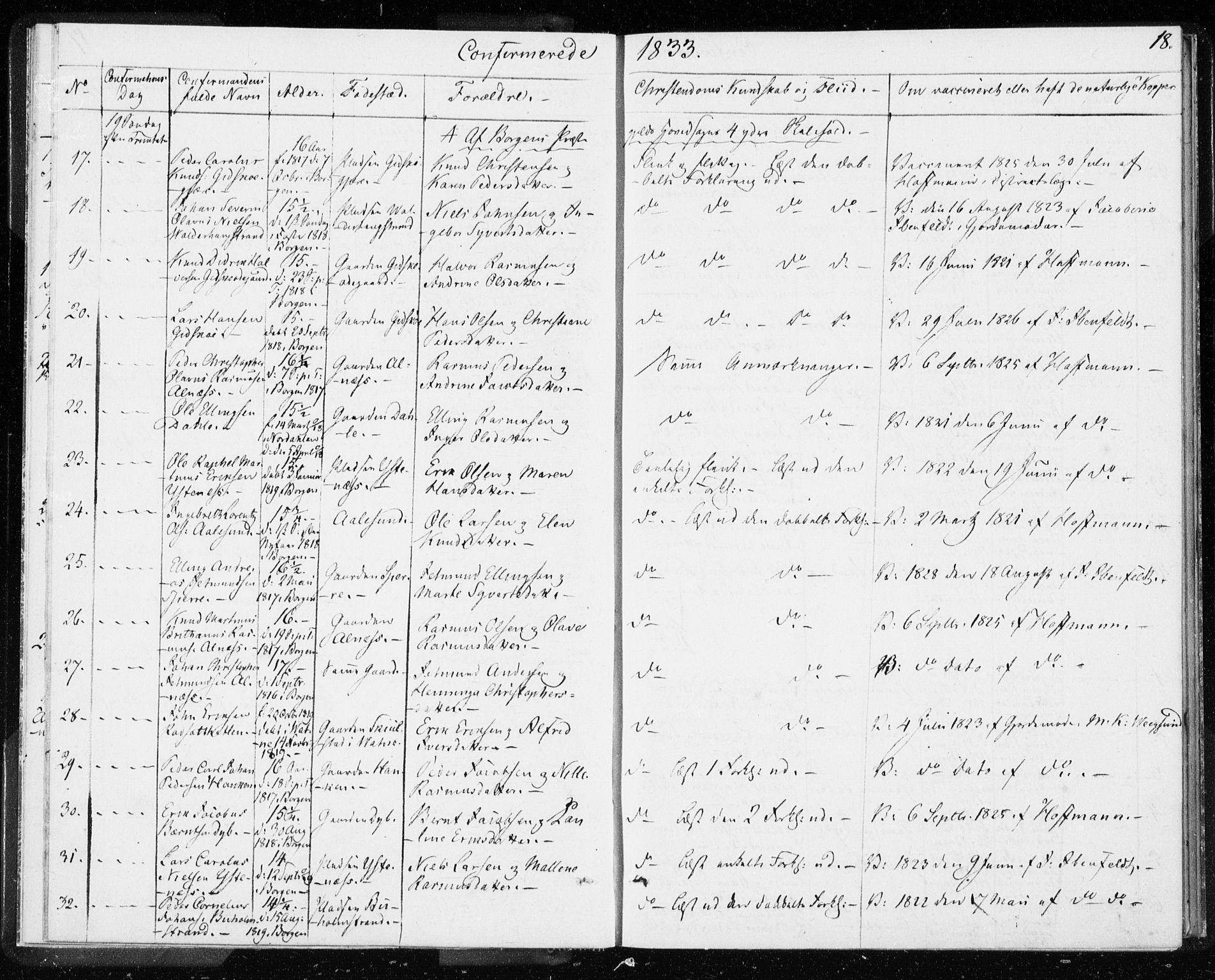 Ministerialprotokoller, klokkerbøker og fødselsregistre - Møre og Romsdal, SAT/A-1454/528/L0414: Curate's parish register no. 528B02, 1833-1844, p. 18
