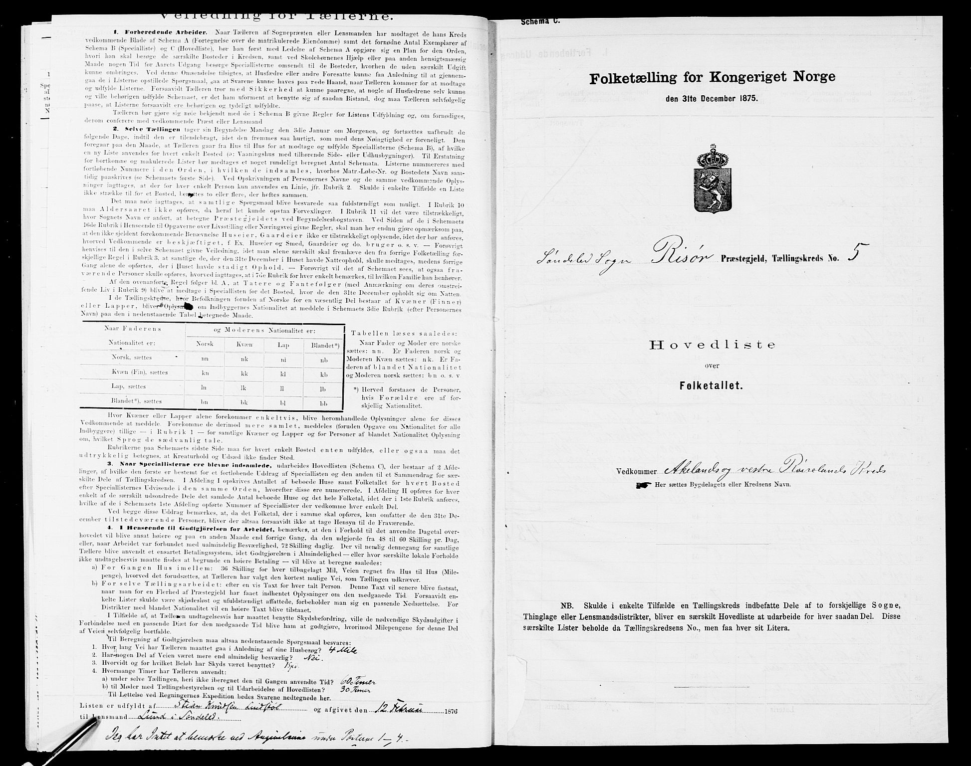 SAK, 1875 census for 0913L Risør/Søndeled, 1875, p. 35