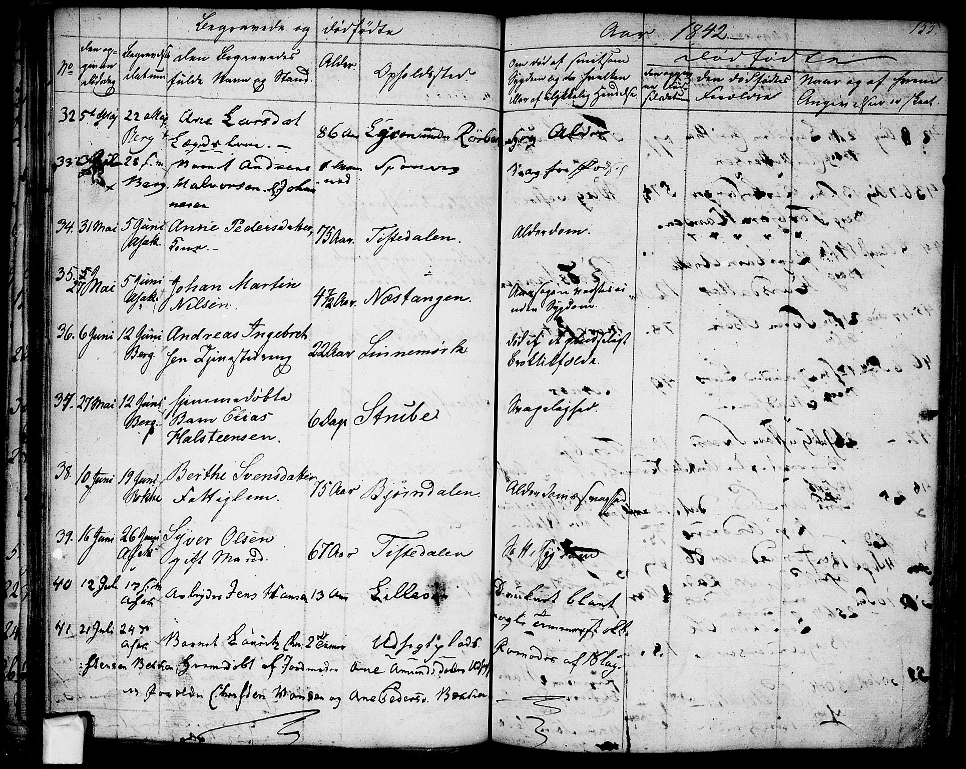 Berg prestekontor Kirkebøker, AV/SAO-A-10902/F/Fa/L0003: Parish register (official) no. I 3, 1832-1842, p. 155