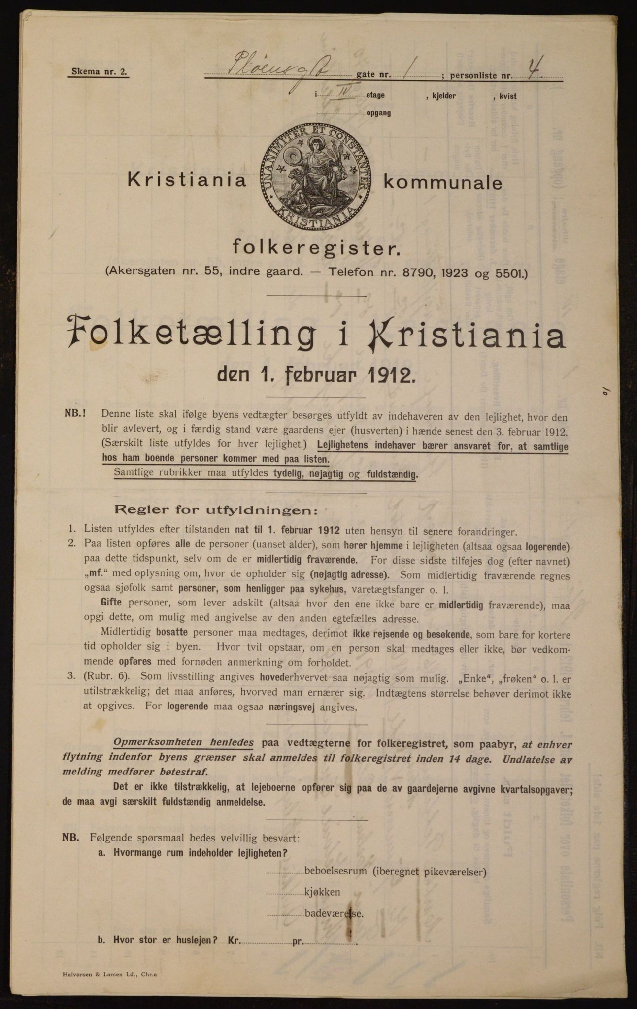 OBA, Municipal Census 1912 for Kristiania, 1912, p. 81385