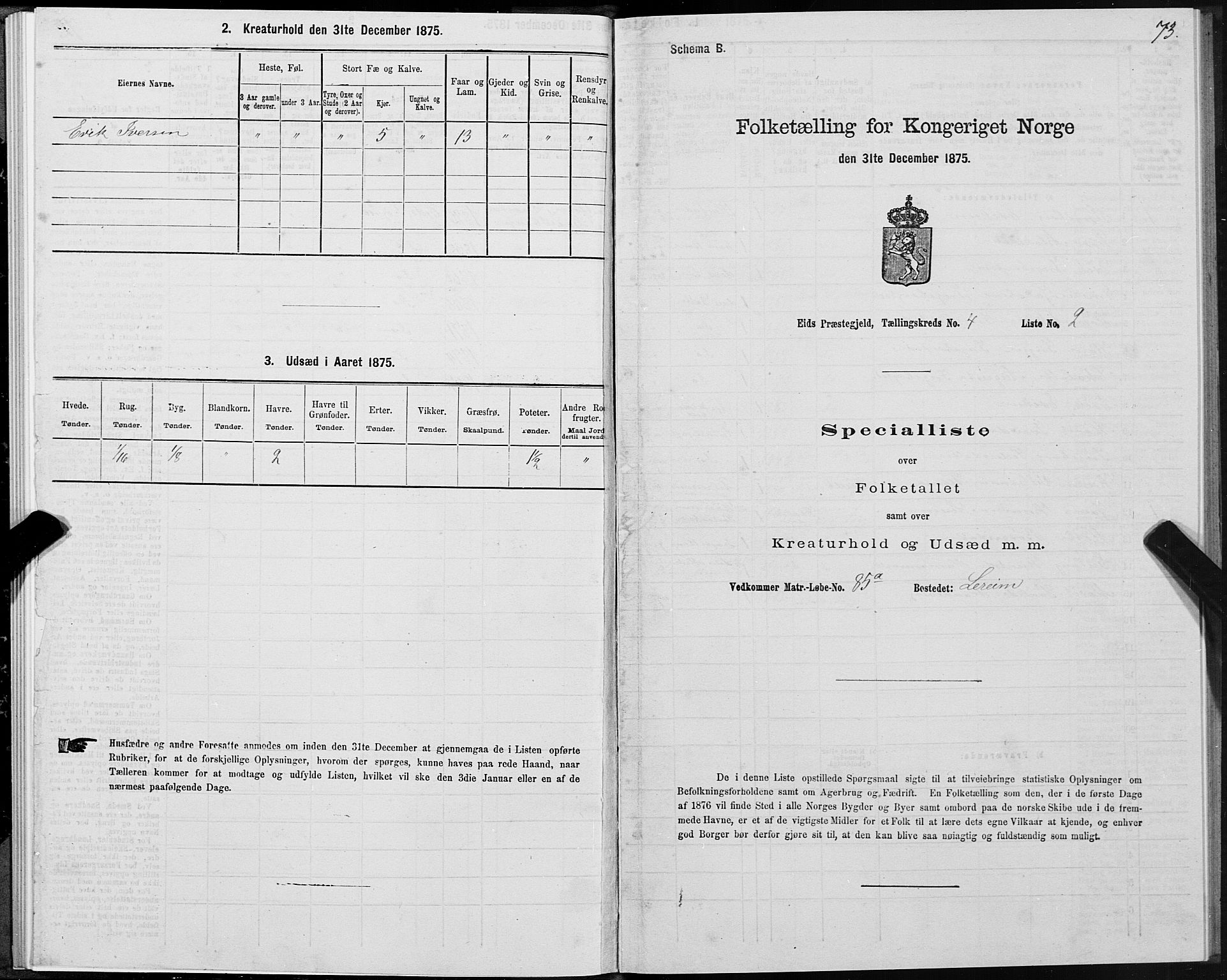 SAT, 1875 census for 1538P Eid, 1875, p. 2073