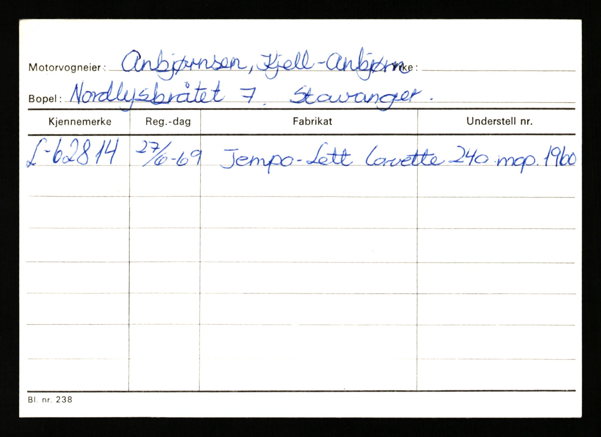 Stavanger trafikkstasjon, AV/SAST-A-101942/0/H/L0001: Abarbanell - Askerud, 1930-1971, p. 895