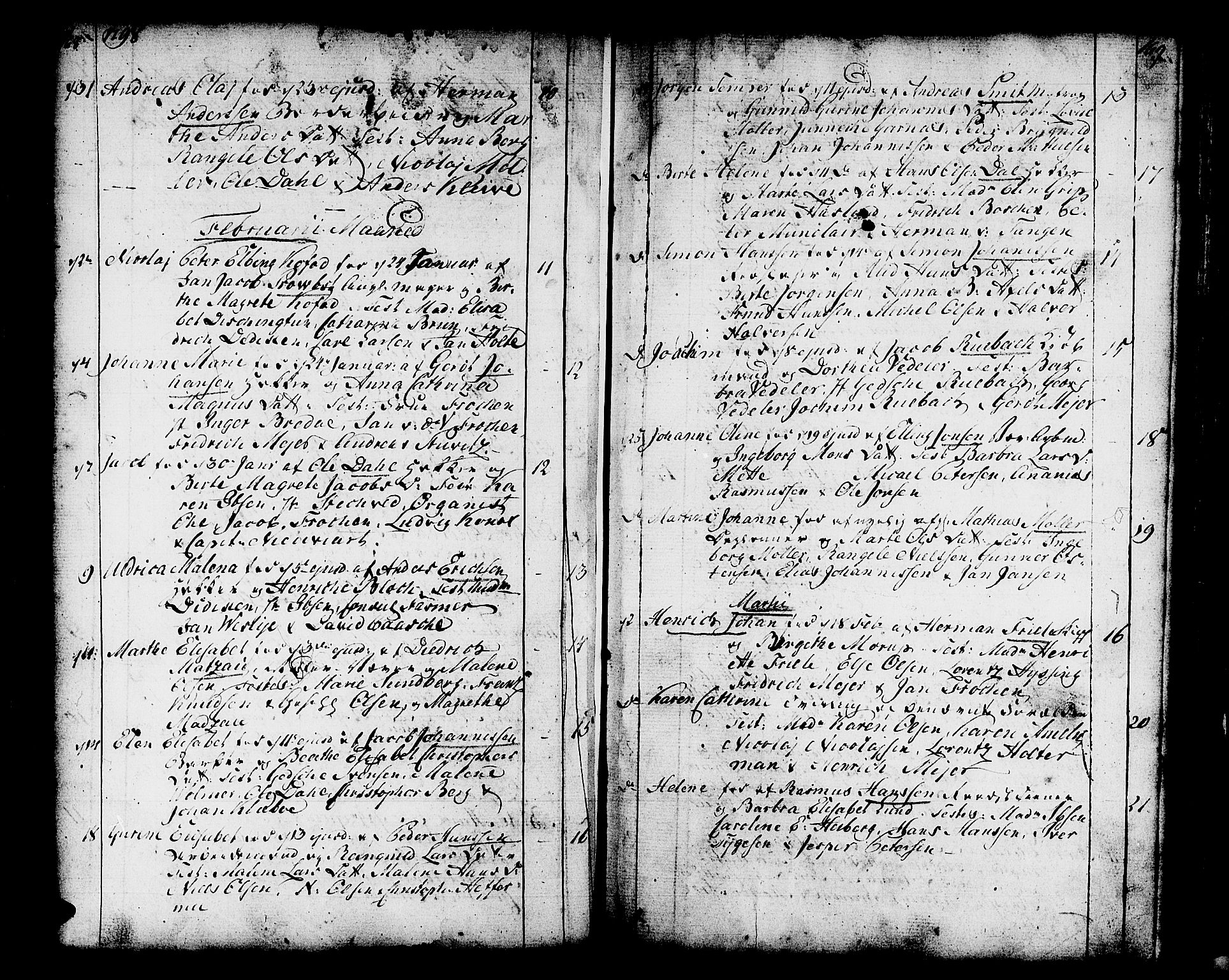 Domkirken sokneprestembete, SAB/A-74801/H/Haa/L0004: Parish register (official) no. A 4, 1763-1820, p. 168-169