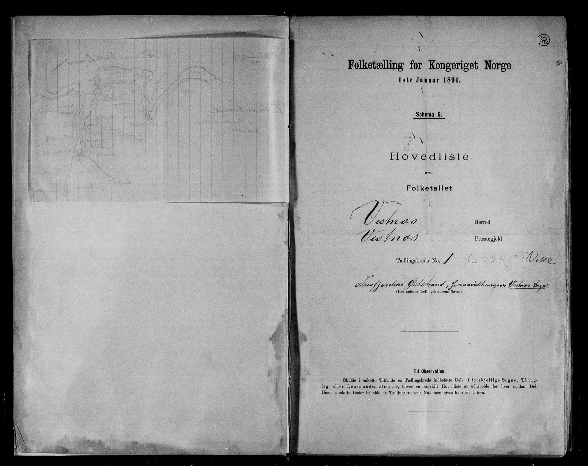 RA, 1891 census for 1535 Vestnes, 1891, p. 6