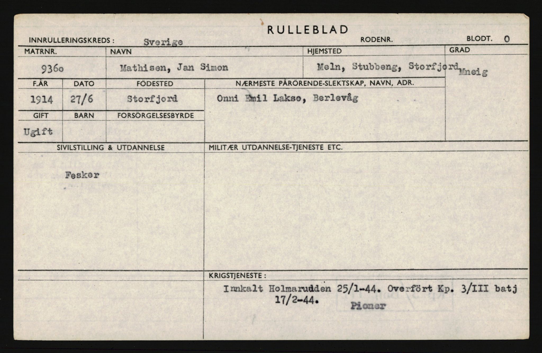 Forsvaret, Troms infanteriregiment nr. 16, AV/RA-RAFA-3146/P/Pa/L0019: Rulleblad for regimentets menige mannskaper, årsklasse 1935, 1935, p. 735