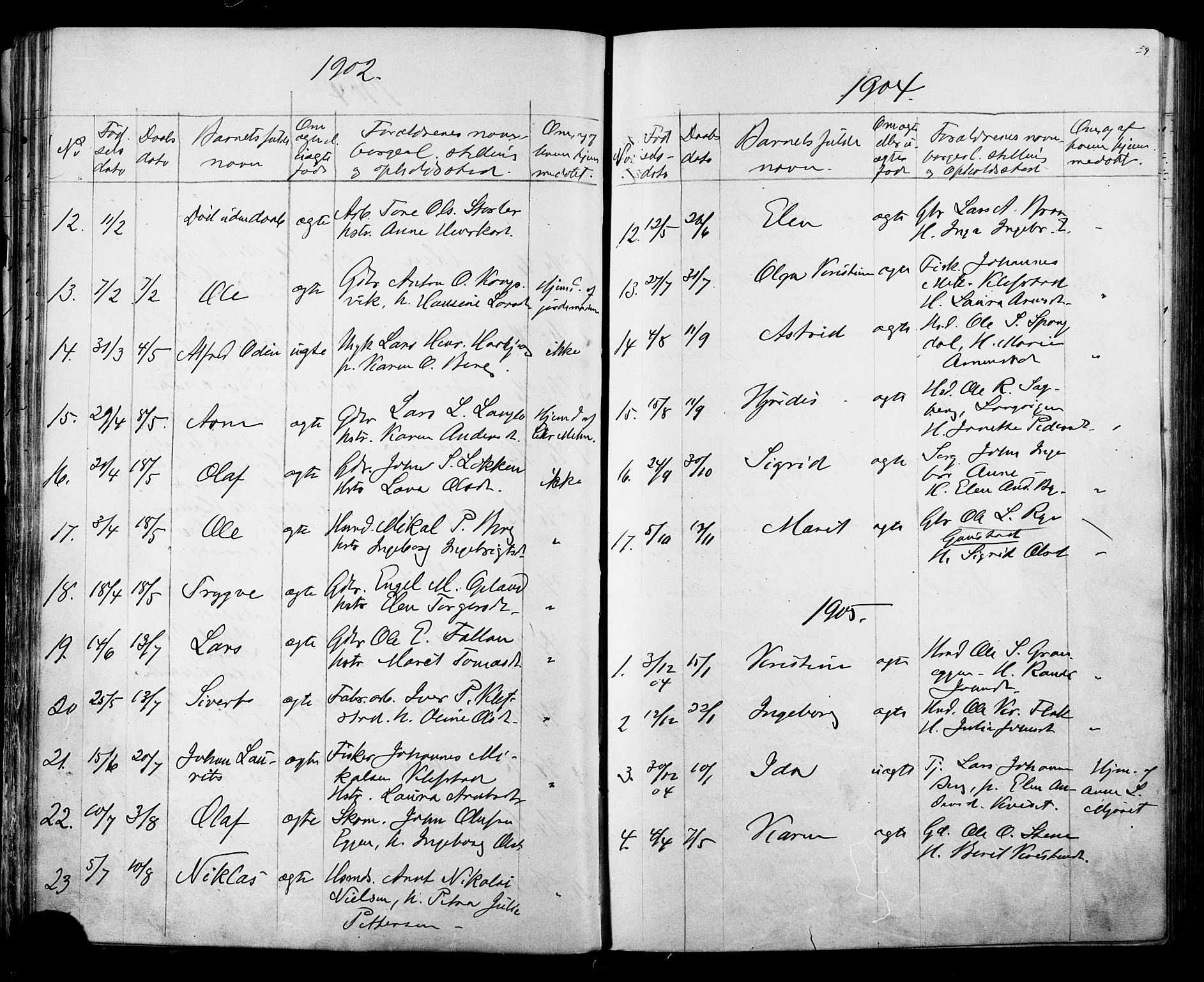 Ministerialprotokoller, klokkerbøker og fødselsregistre - Sør-Trøndelag, SAT/A-1456/612/L0387: Parish register (copy) no. 612C03, 1874-1908, p. 59