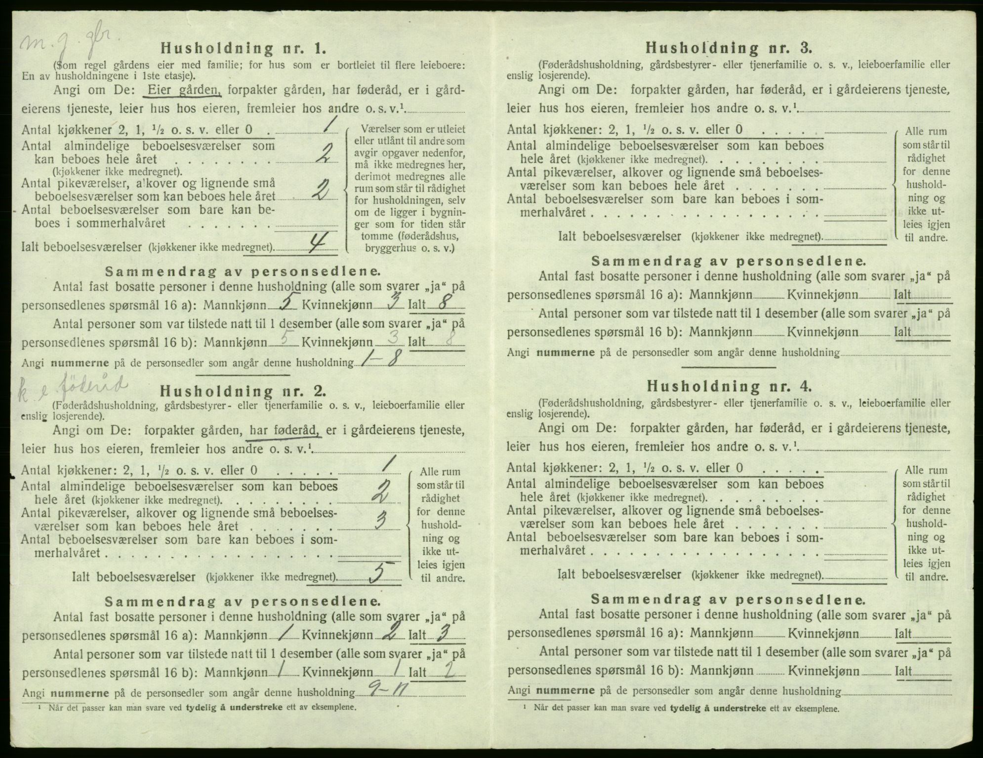 SAB, 1920 census for Stord, 1920, p. 1226