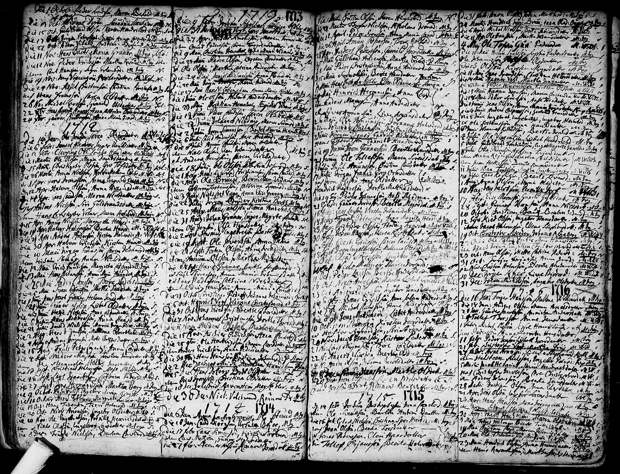 Kongsberg kirkebøker, SAKO/A-22/F/Fa/L0001: Parish register (official) no. I 1, 1696-1720, p. 407-408