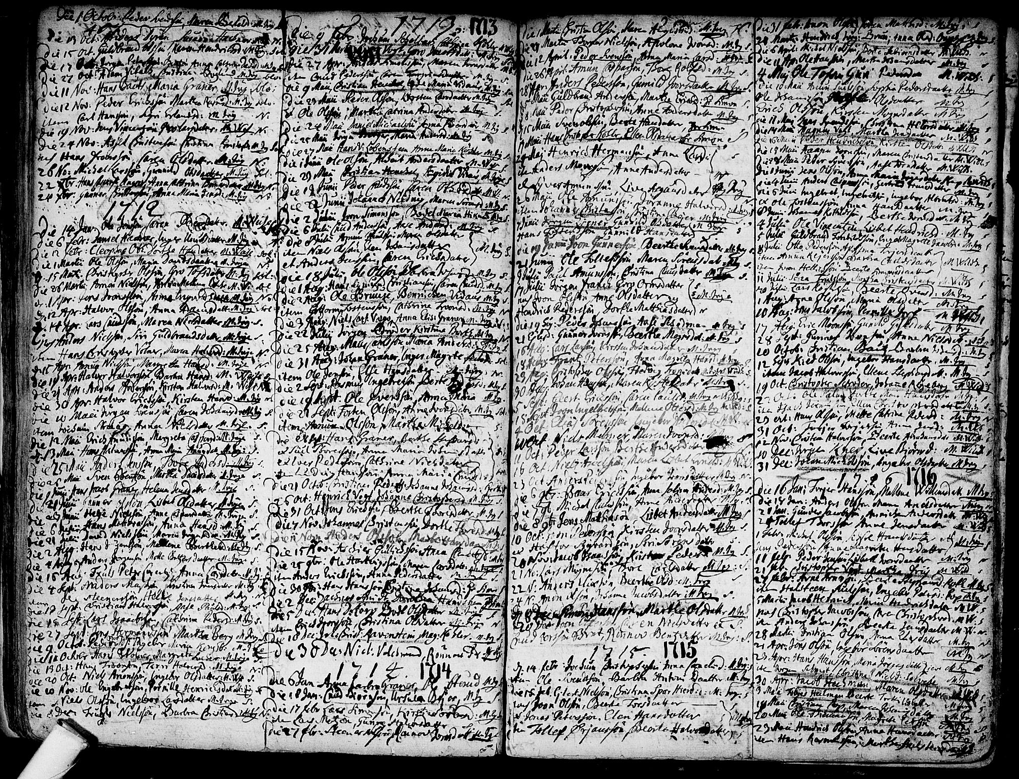 Kongsberg kirkebøker, AV/SAKO-A-22/F/Fa/L0001: Parish register (official) no. I 1, 1696-1720, p. 407-408