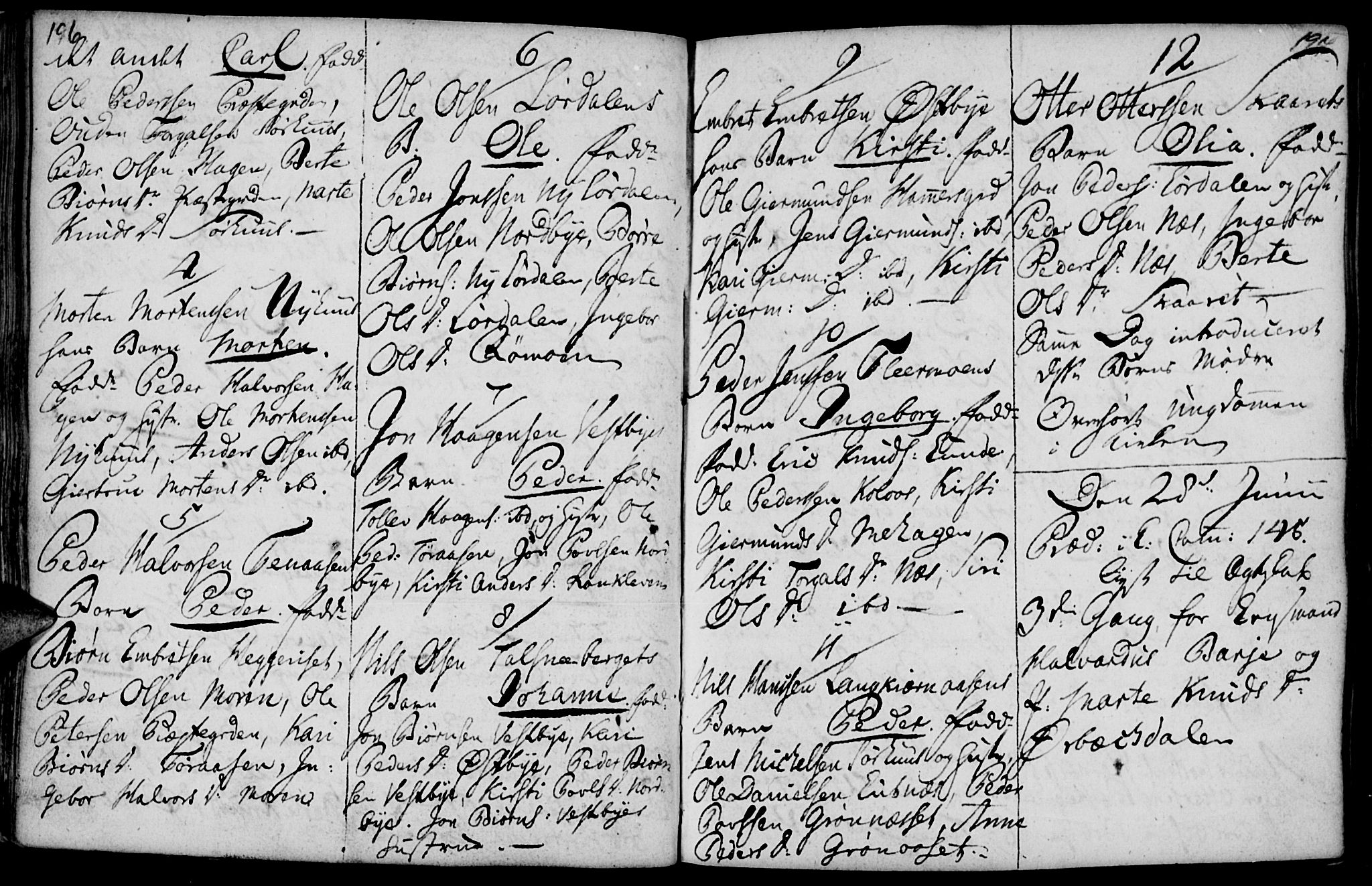 Elverum prestekontor, AV/SAH-PREST-044/H/Ha/Haa/L0004: Parish register (official) no. 4, 1761-1780, p. 196-197