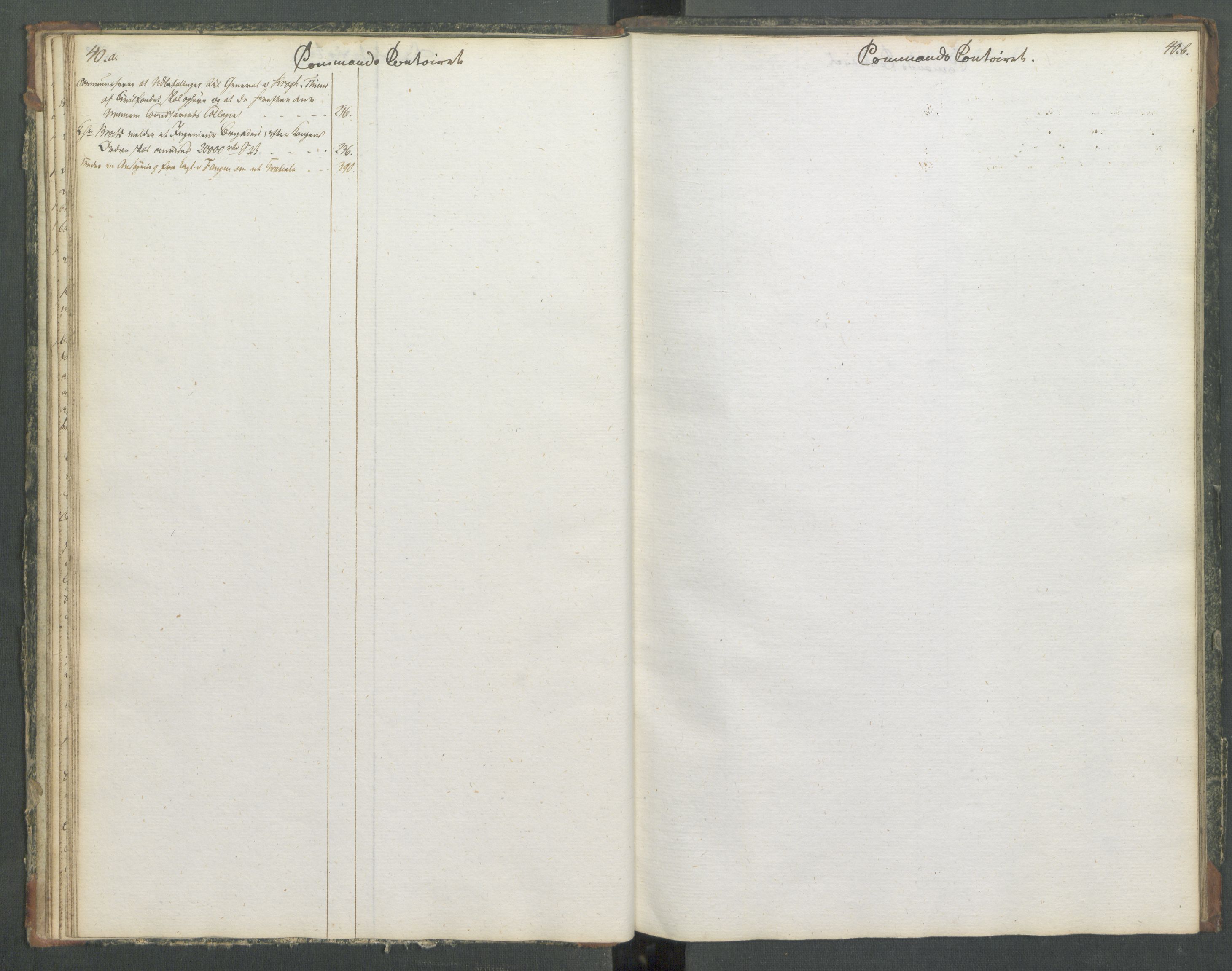 Departementene i 1814, RA/S-3899/Fa/L0014: Bokholderkontoret - Register til journalen, 1814-1815, p. 40a-40b