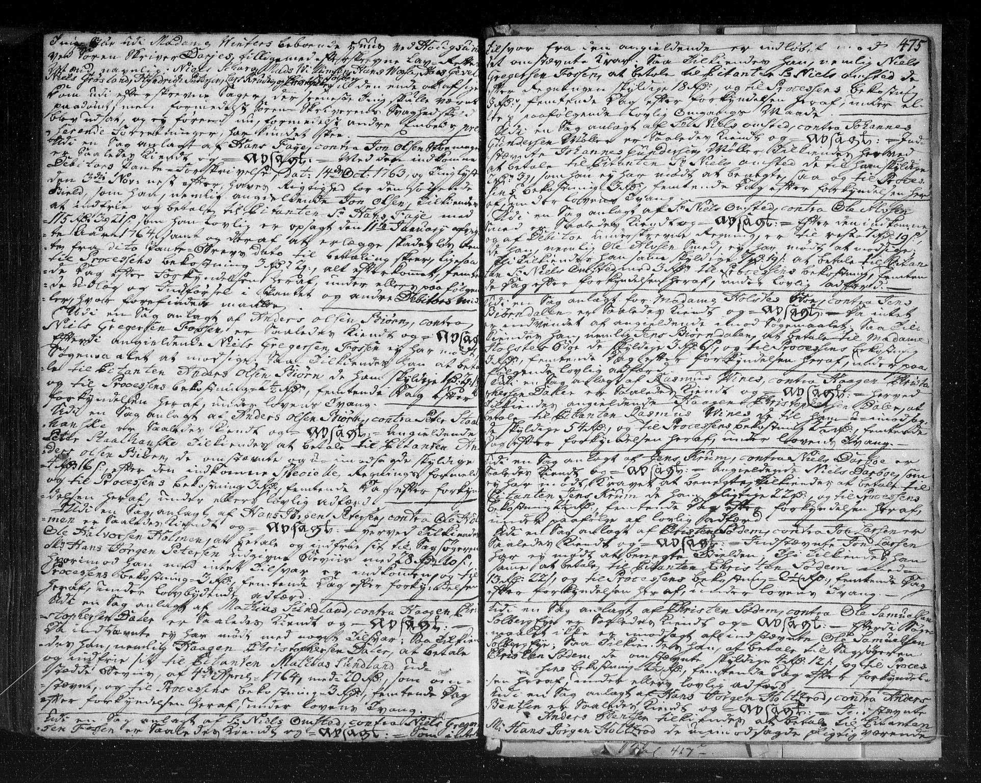 Eiker, Modum og Sigdal sorenskriveri, SAKO/A-123/F/Fa/Fab/L0007: Tingbok, 1761-1765, p. 475