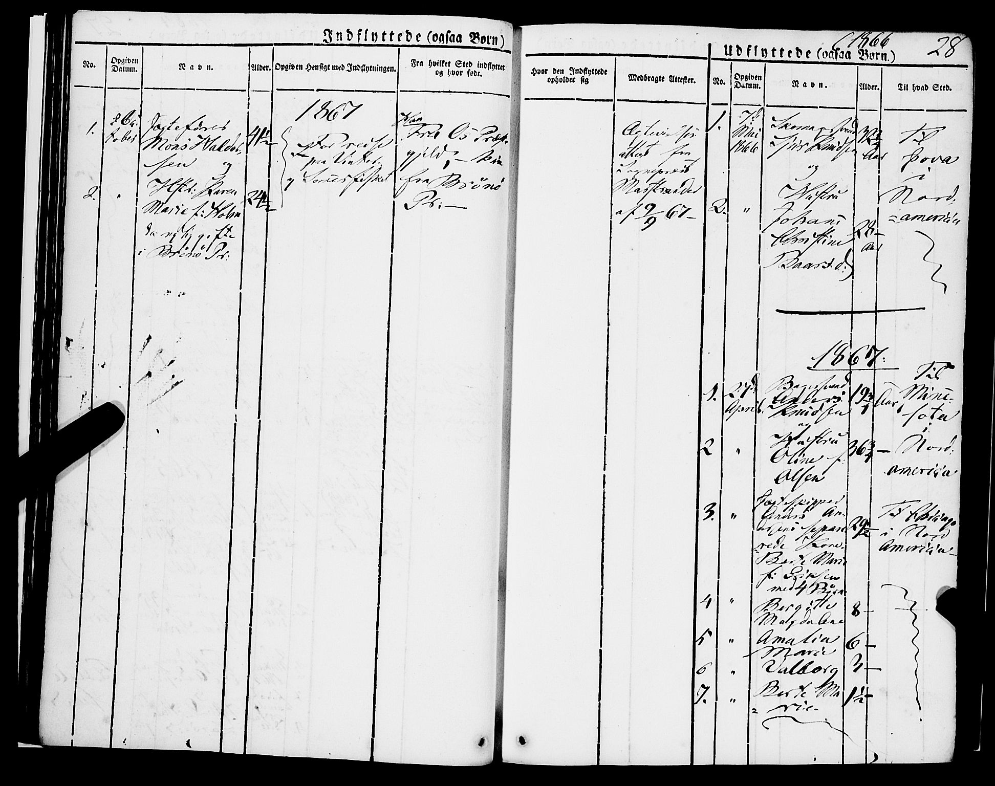 Korskirken sokneprestembete, SAB/A-76101/H/Haa/L0050: Parish register (official) no. F 1, 1821-1869, p. 28