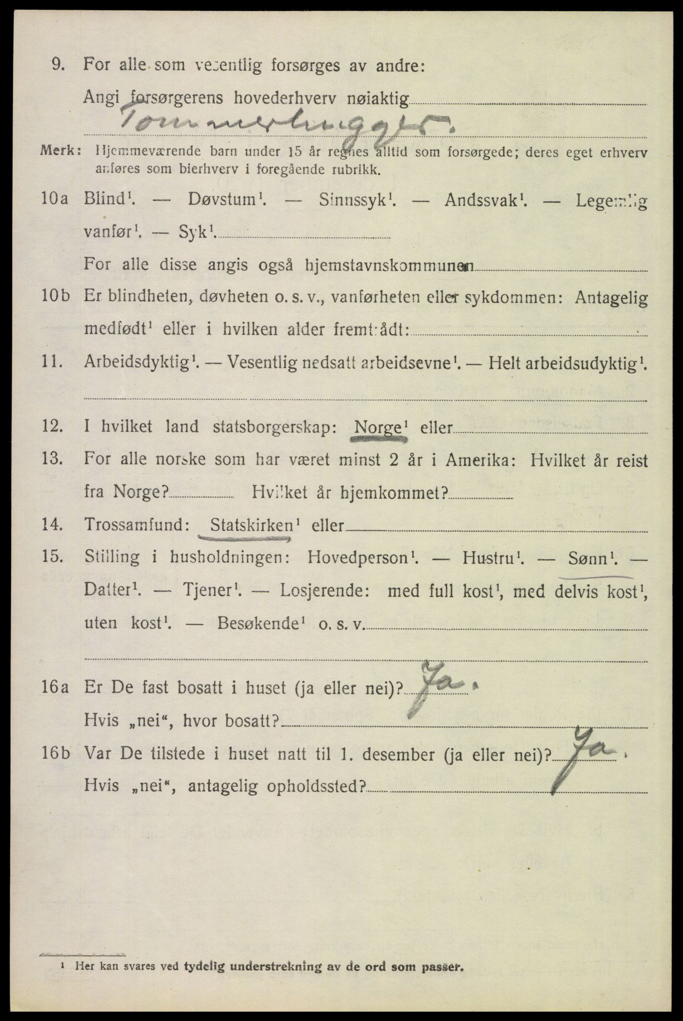 SAH, 1920 census for Elverum, 1920, p. 23385