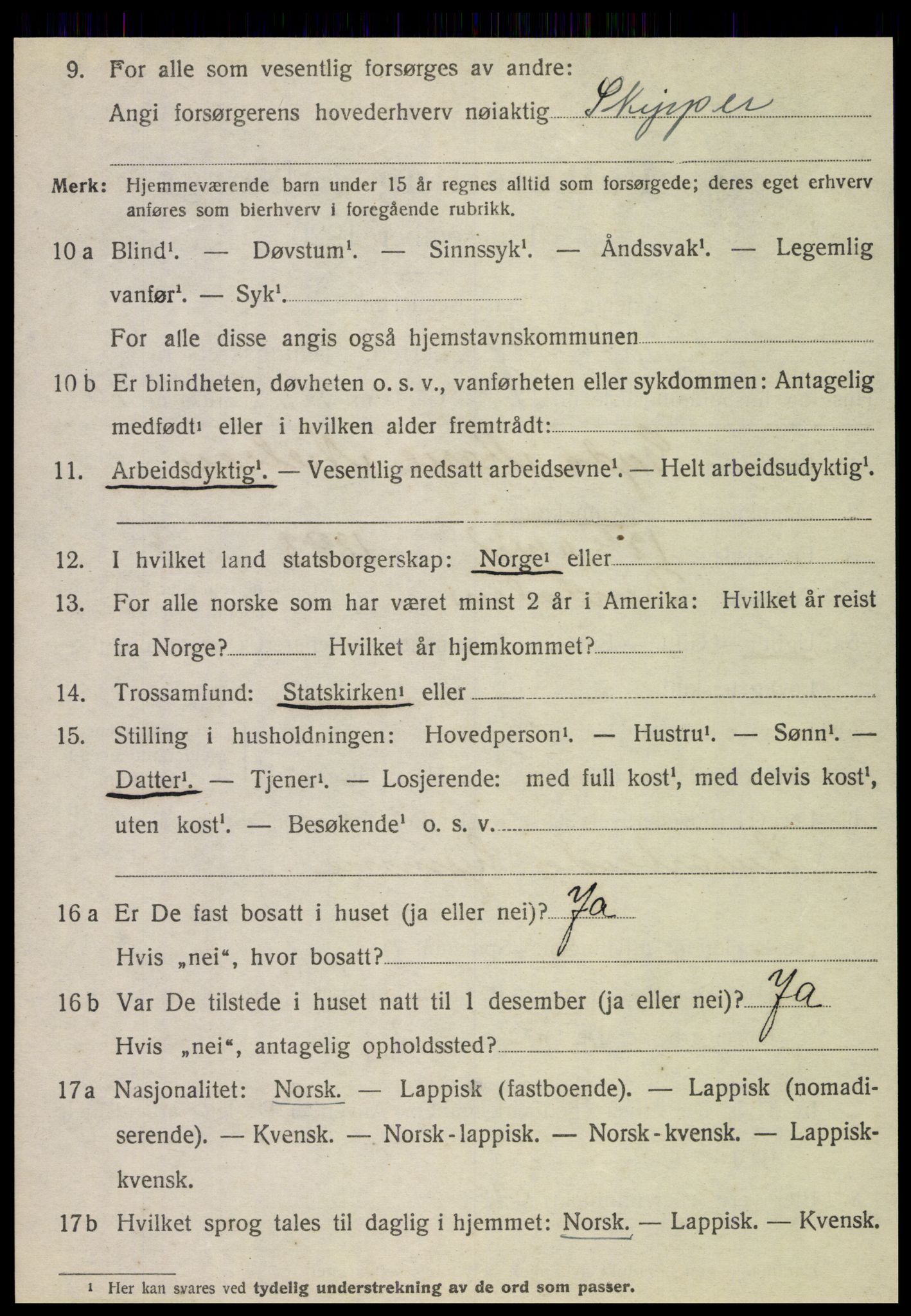 SAT, 1920 census for Brønnøy, 1920, p. 5879