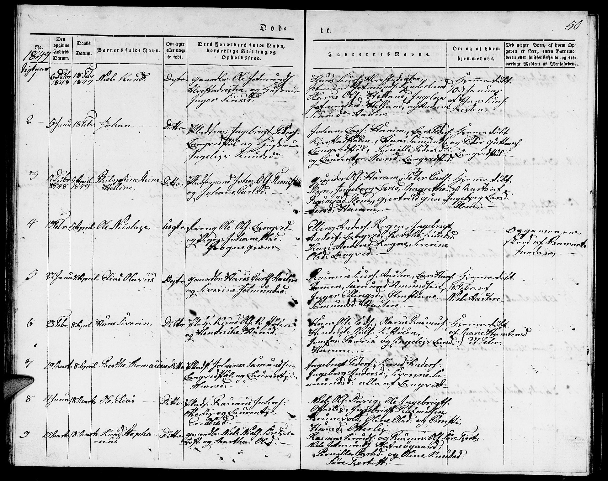 Ministerialprotokoller, klokkerbøker og fødselsregistre - Møre og Romsdal, AV/SAT-A-1454/536/L0507: Parish register (copy) no. 536C02, 1839-1859, p. 50