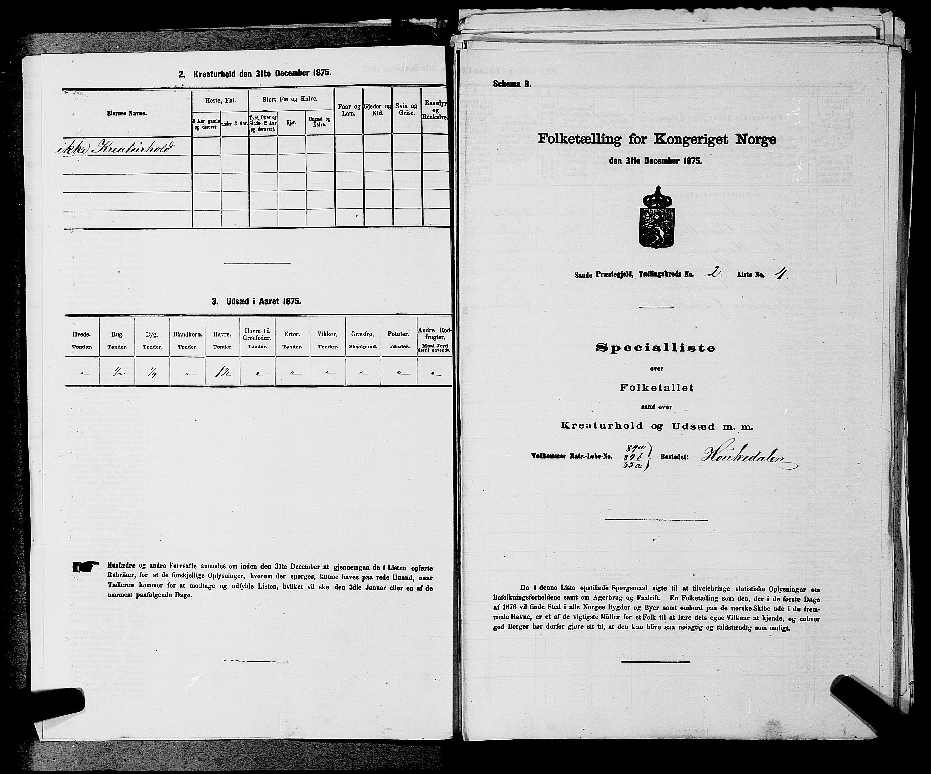 SAKO, 1875 census for 0822P Sauherad, 1875, p. 169