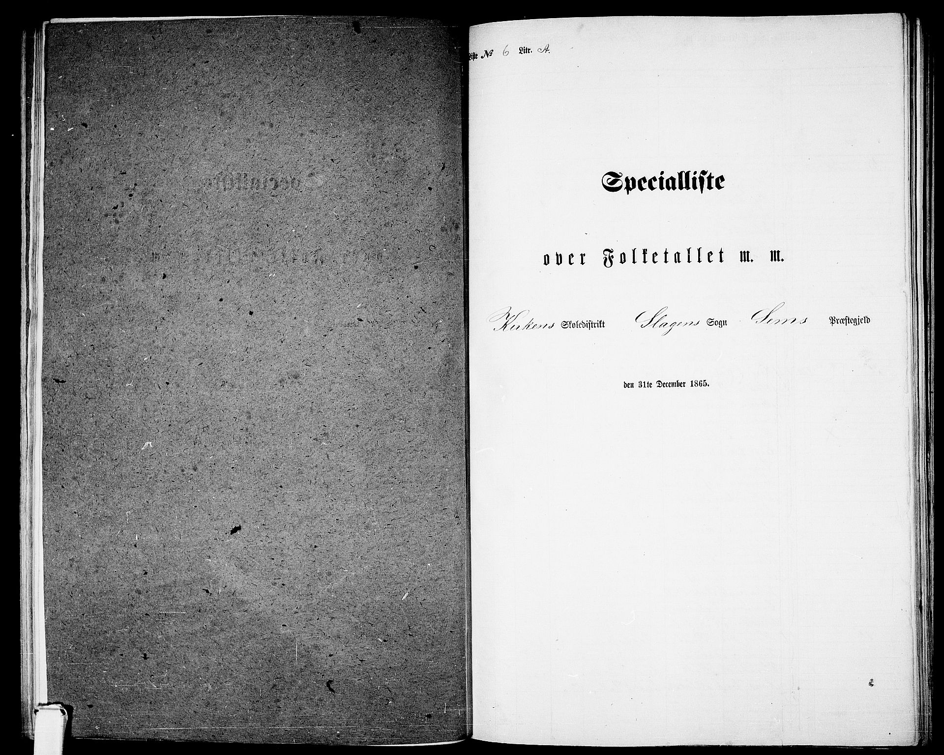 RA, 1865 census for Sem, 1865, p. 92