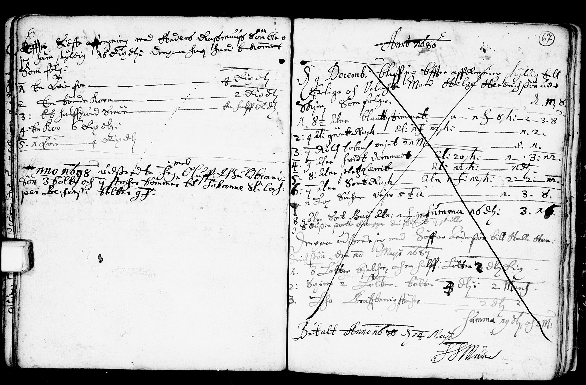 Heddal kirkebøker, SAKO/A-268/F/Fa/L0001: Parish register (official) no. I 1, 1648-1699, p. 67