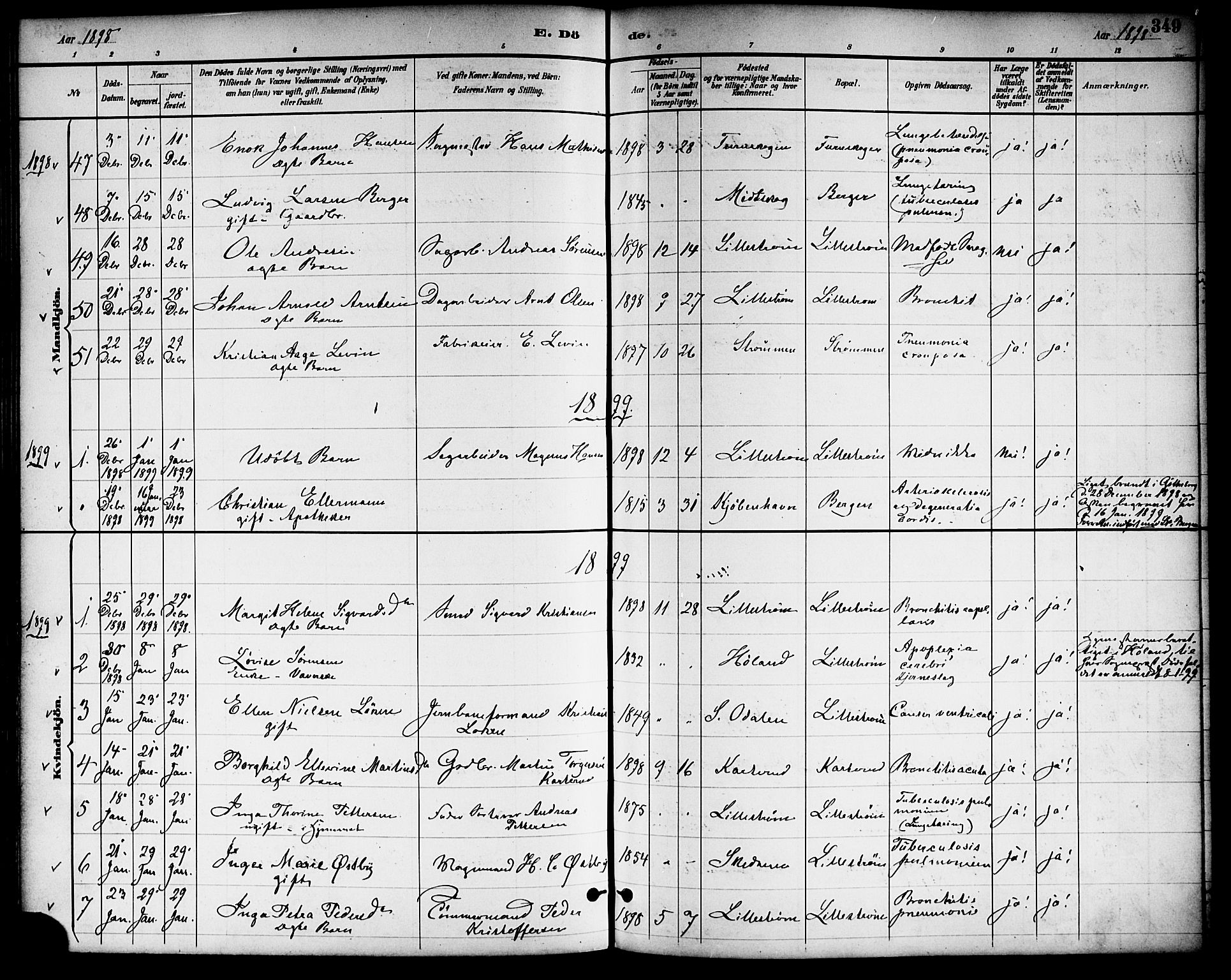 Skedsmo prestekontor Kirkebøker, SAO/A-10033a/F/Fa/L0014: Parish register (official) no. I 14, 1892-1901, p. 349