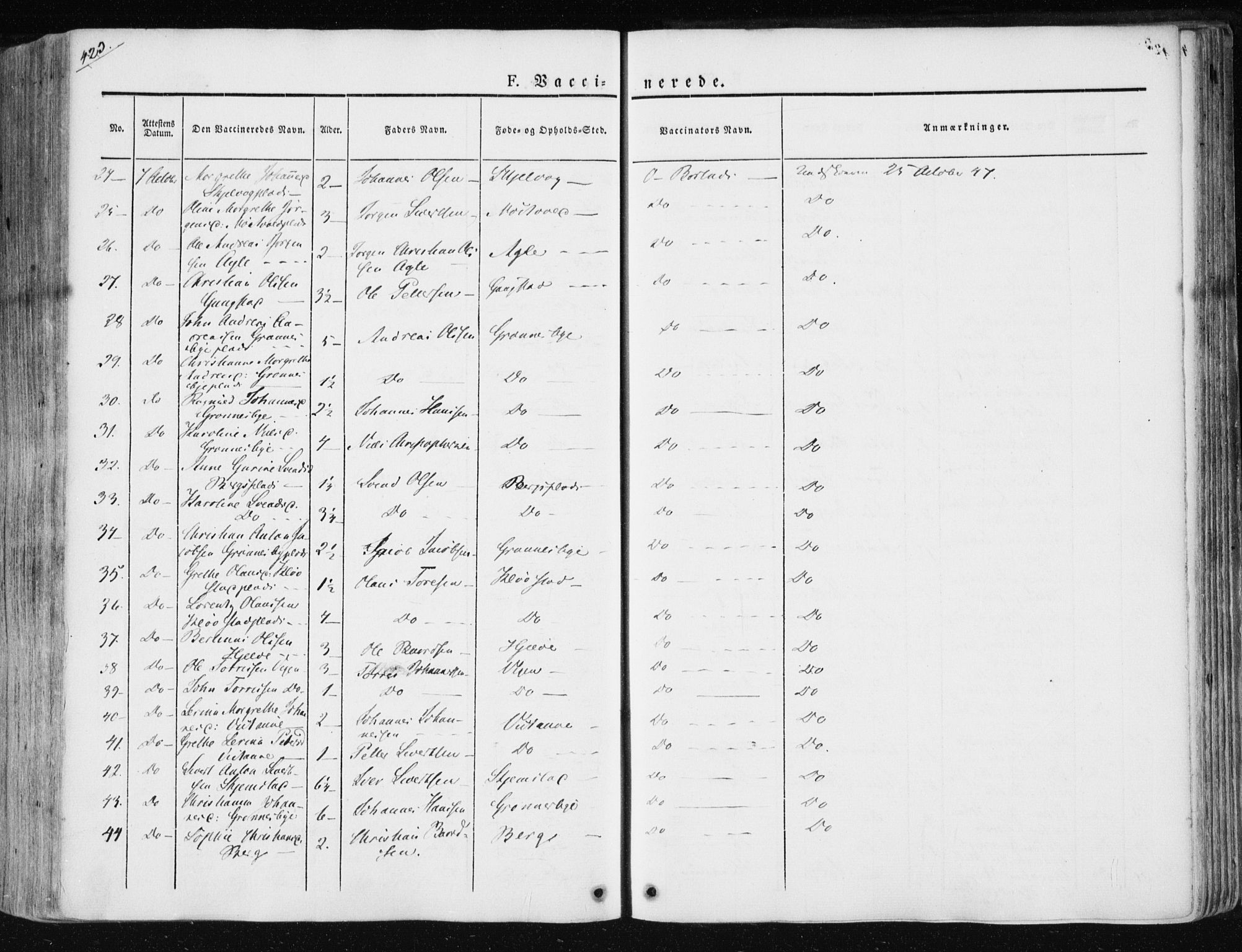 Ministerialprotokoller, klokkerbøker og fødselsregistre - Nord-Trøndelag, AV/SAT-A-1458/730/L0280: Parish register (official) no. 730A07 /1, 1840-1854, p. 423