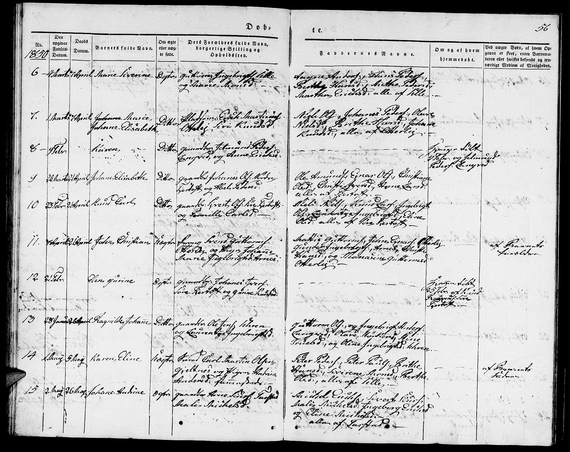 Ministerialprotokoller, klokkerbøker og fødselsregistre - Møre og Romsdal, SAT/A-1454/536/L0507: Parish register (copy) no. 536C02, 1839-1859, p. 56
