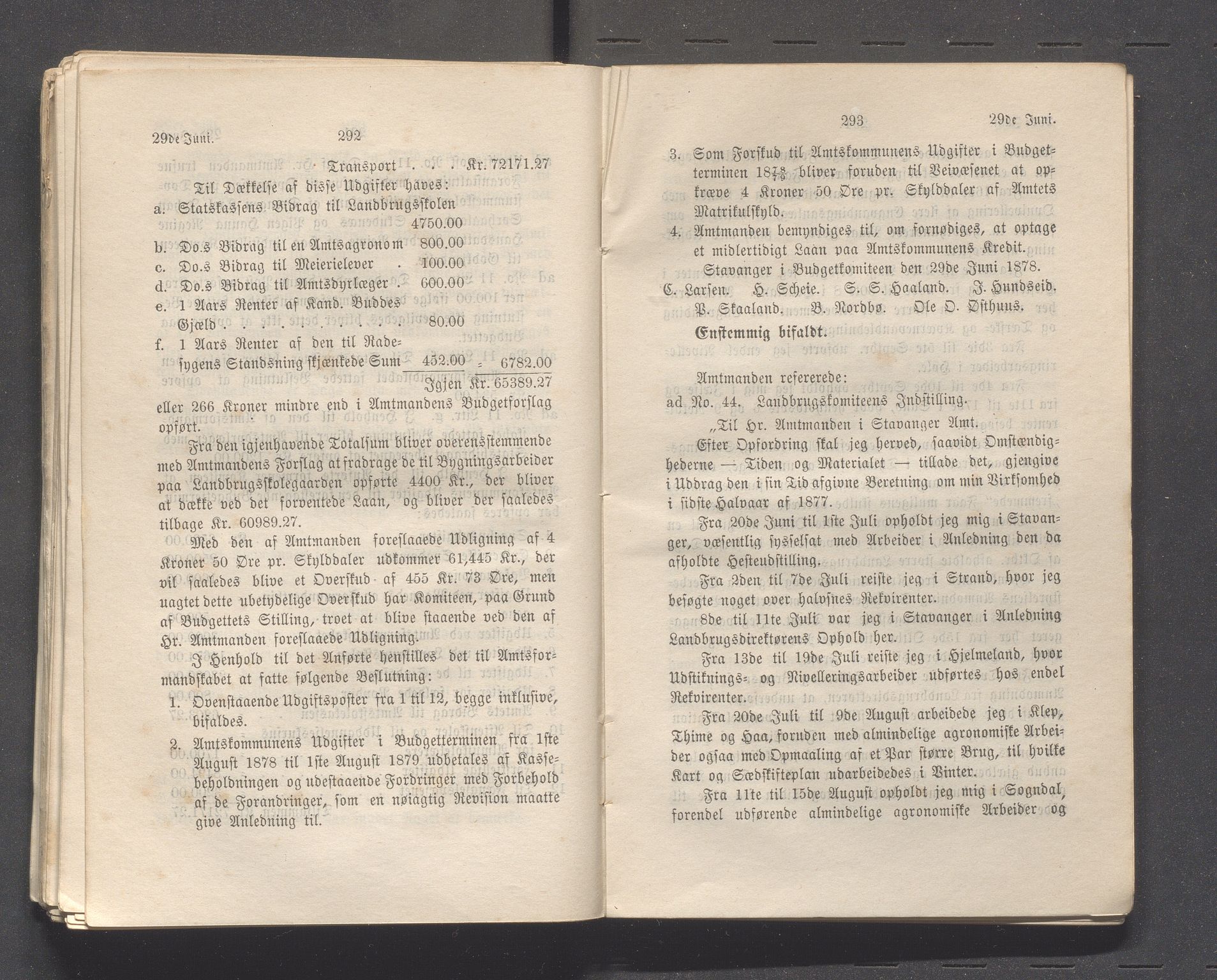 Rogaland fylkeskommune - Fylkesrådmannen , IKAR/A-900/A, 1878-1879, p. 153