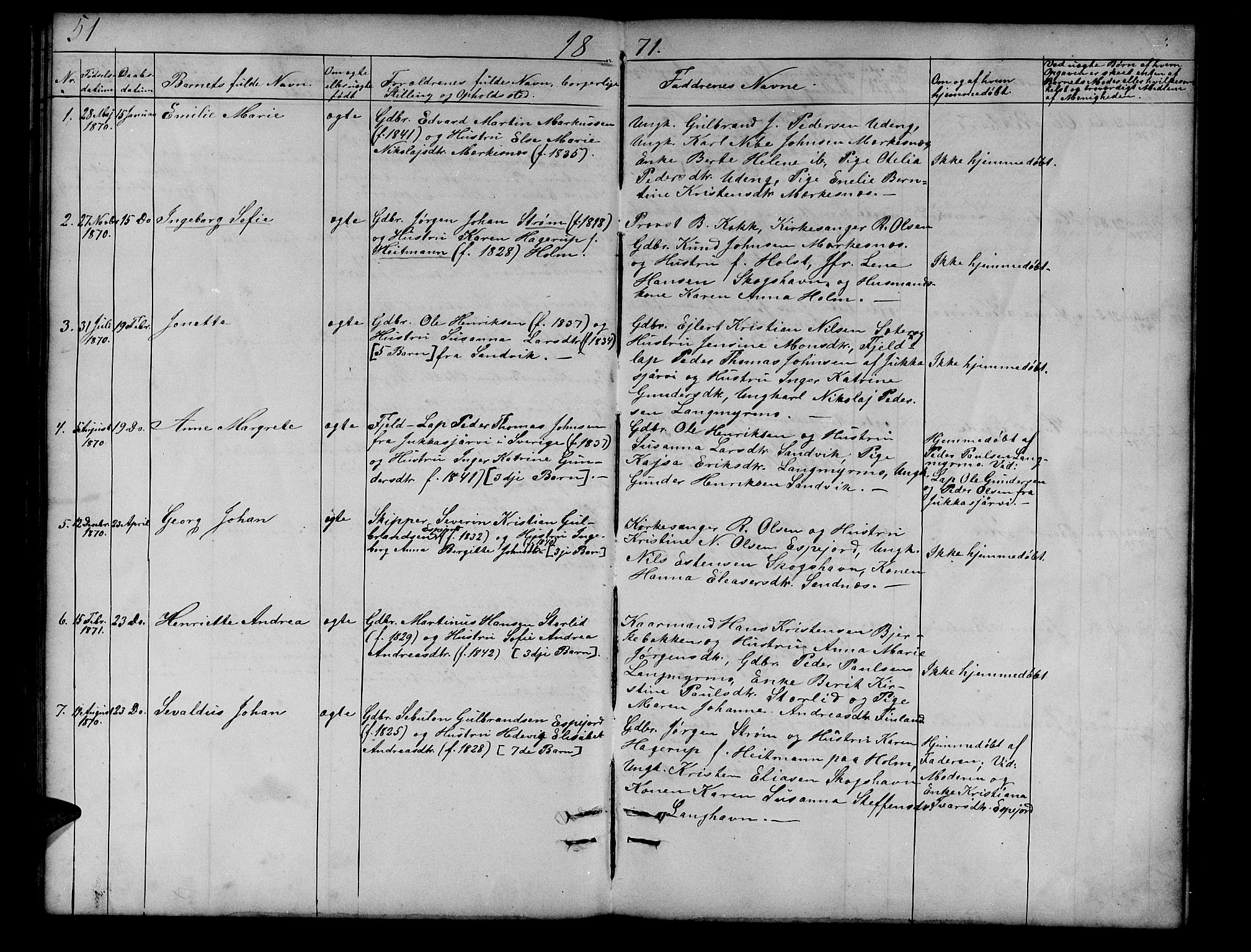 Tranøy sokneprestkontor, SATØ/S-1313/I/Ia/Iab/L0012klokker: Parish register (copy) no. 12, 1859-1874, p. 51